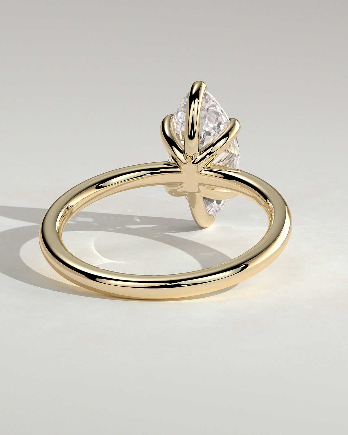 MET 0170 - 2 ct center stone - 18k Yellow Gold source reference - setting detail view