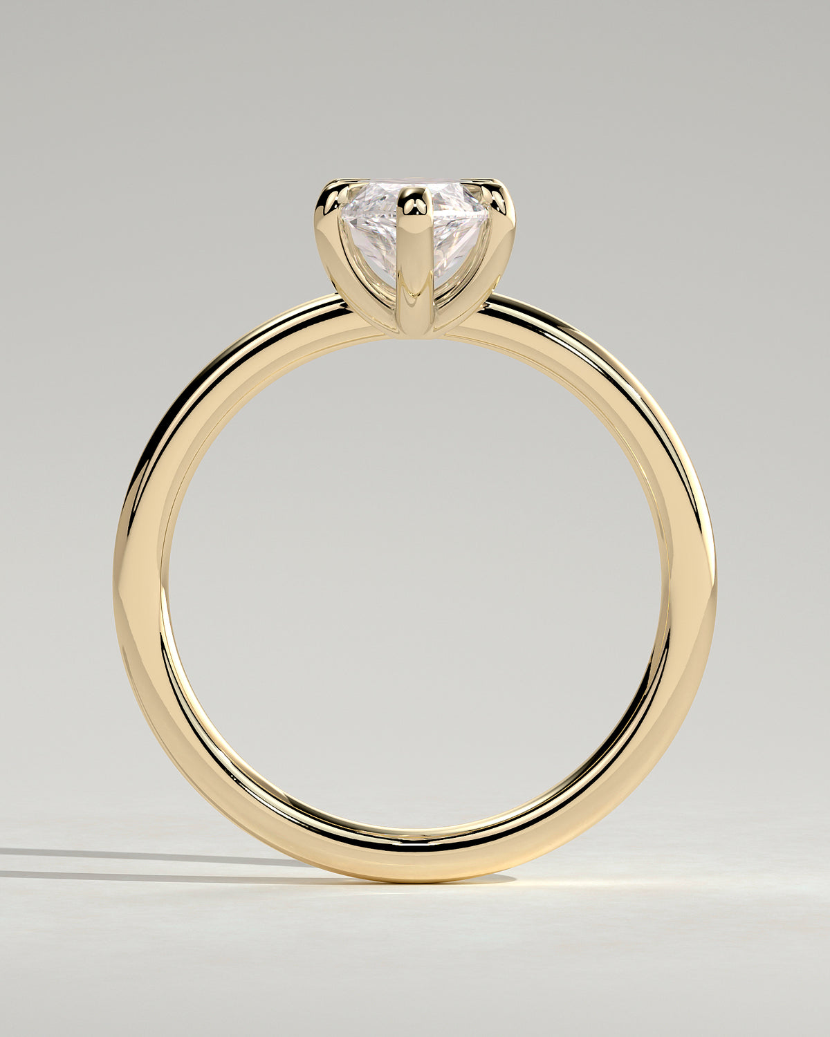 MET 0170 - 2 ct center stone - 18k Yellow Gold source reference - setting detail view