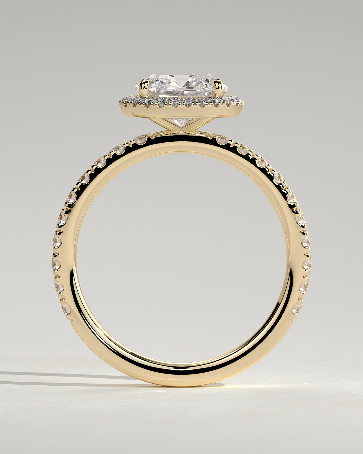 MET 0171 - 2 ct center stone - 18k Yellow Gold source reference - setting detail view