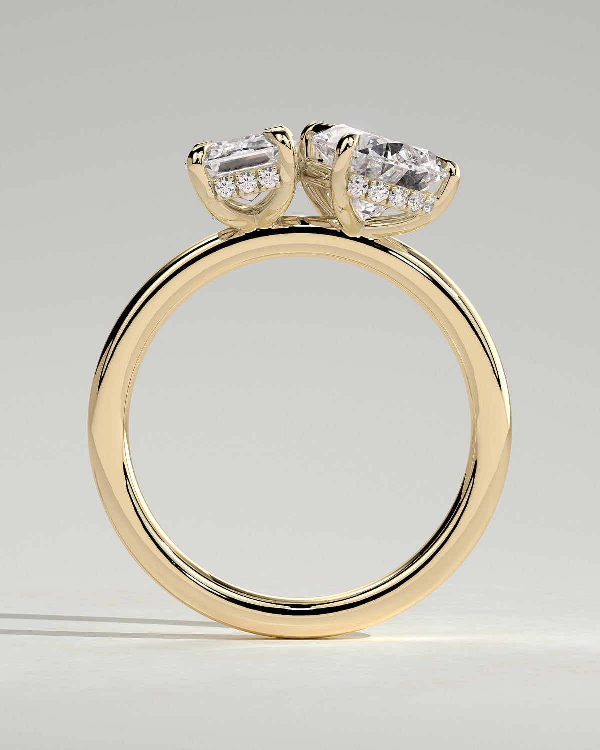 MET 0172 - 2 ct center stone - 18k Yellow Gold source reference - setting detail view