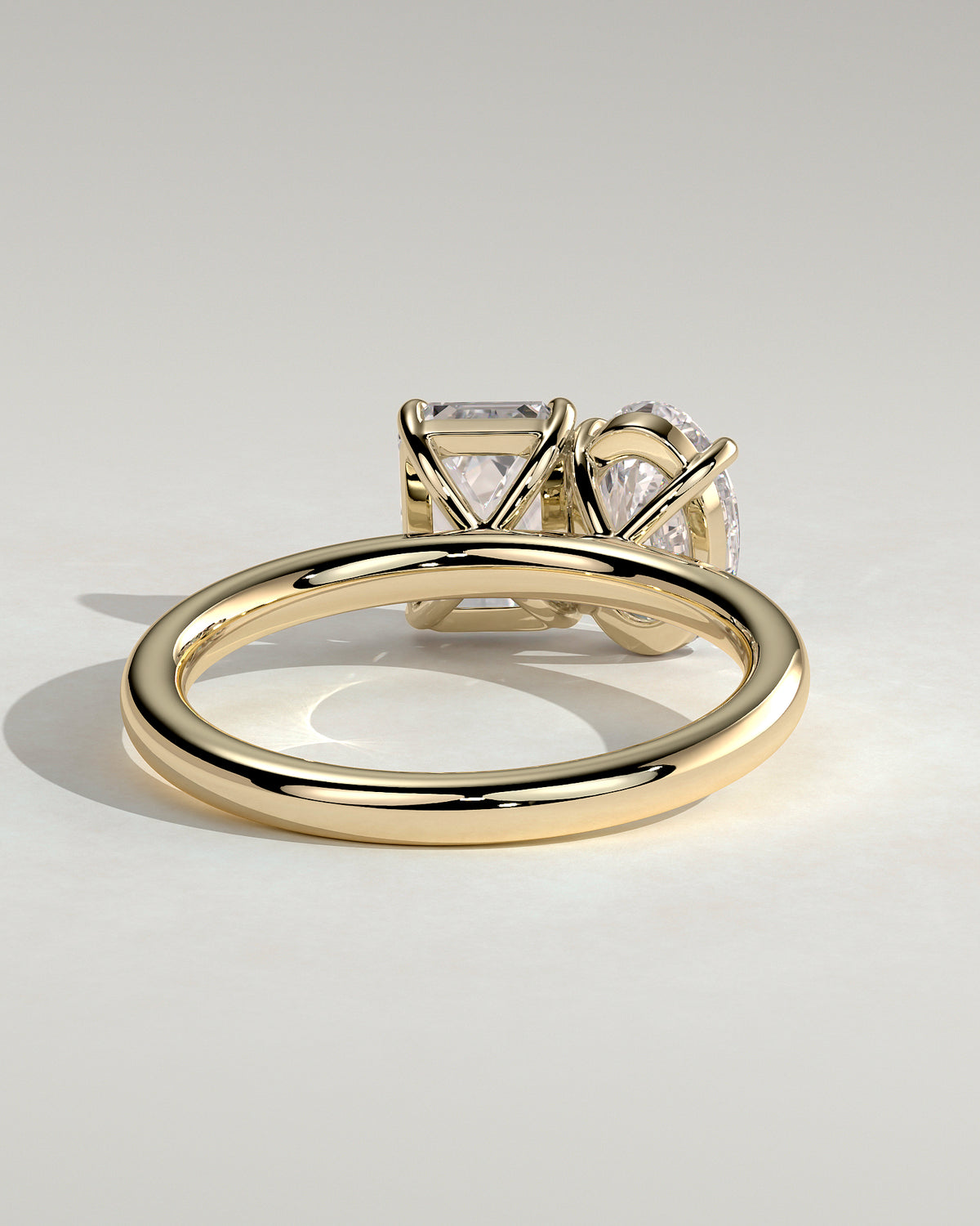 MET 0173 - 2 ct center stone - 18k Yellow Gold source reference - setting detail view