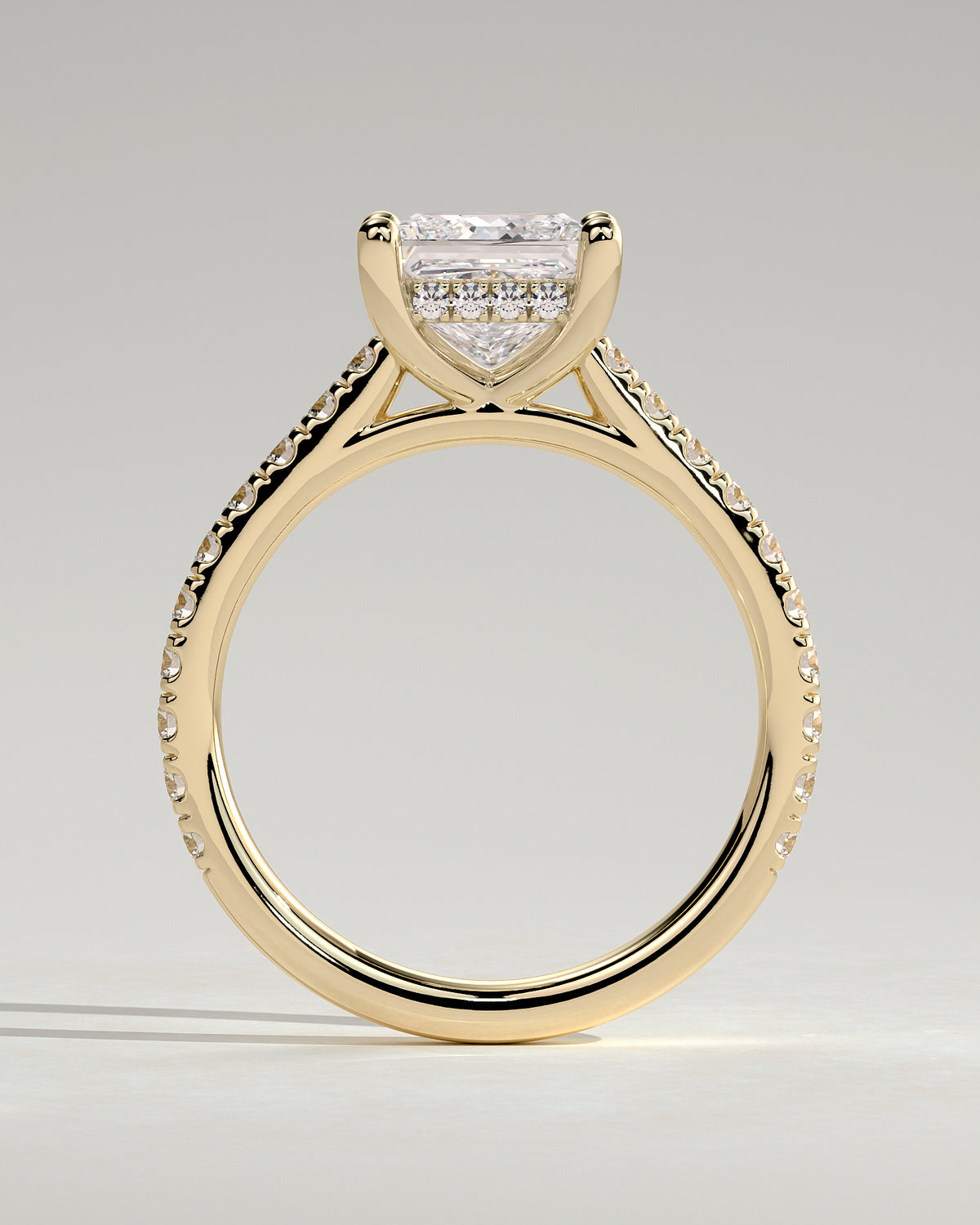 MET 0175 - 2 ct center stone - 18k Yellow Gold source reference - setting detail view