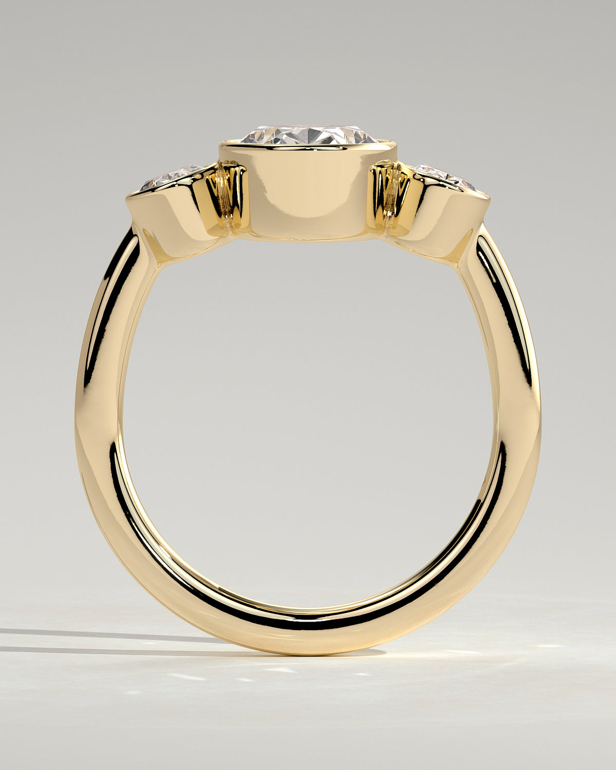 MET 0177 - 2 ct center stone - 18k Yellow Gold source reference - setting detail view