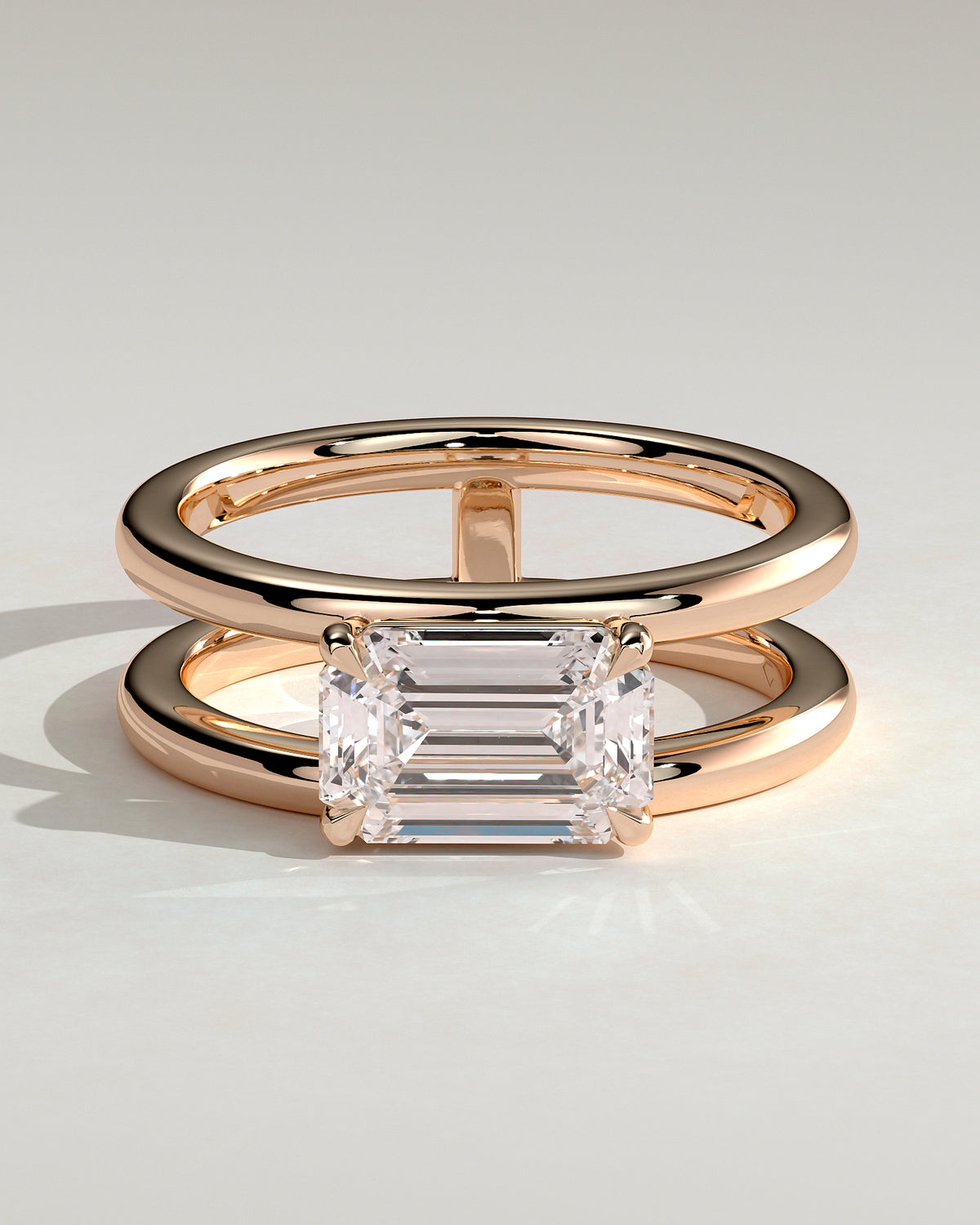 MET 0179 - 2 ct center stone - 18k Rose Gold source reference - front view
