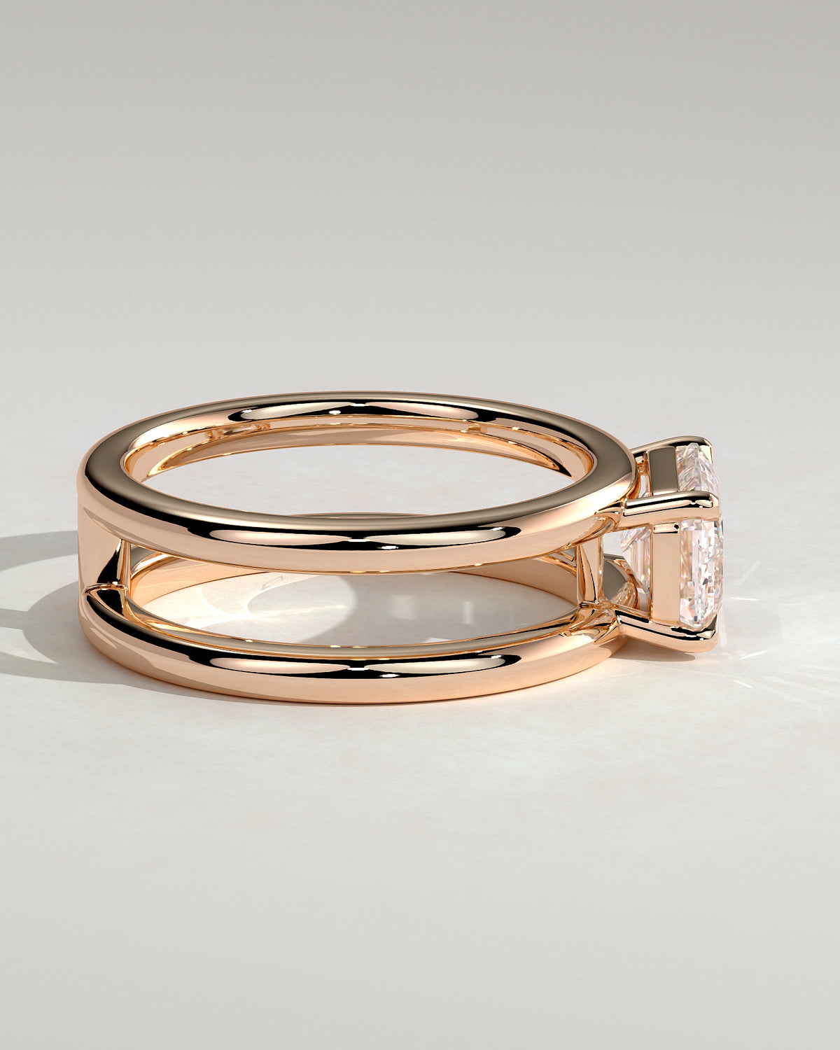 MET 0179 - 2 ct center stone - 18k Rose Gold source reference - setting detail view