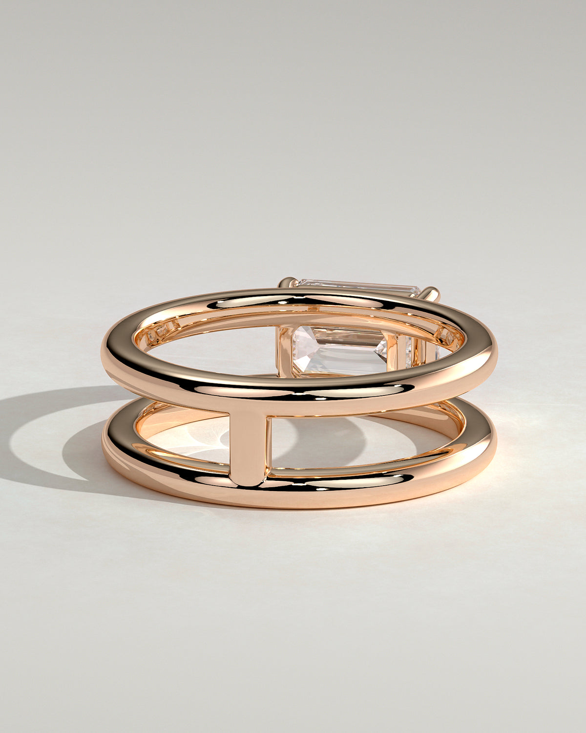 MET 0179 - 2 ct center stone - 18k Rose Gold source reference - setting detail view