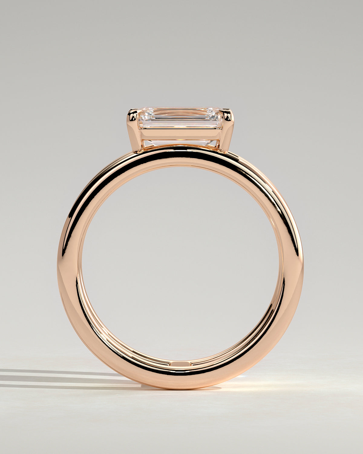 MET 0179 - 2 ct center stone - 18k Rose Gold source reference - setting detail view