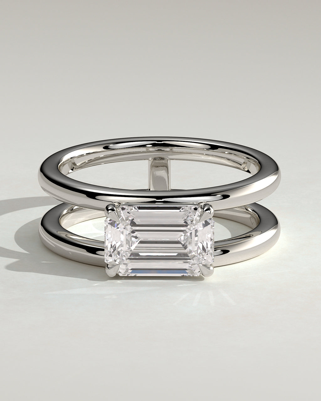 MET 0179 - 2 ct center stone - 18k White Gold source reference - front view