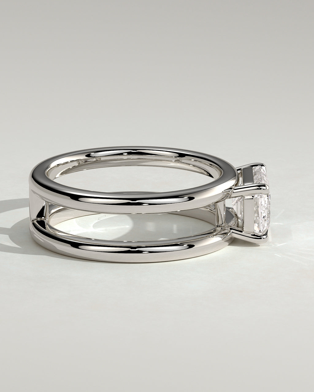 MET 0179 - 2 ct center stone - 18k White Gold source reference - setting detail view
