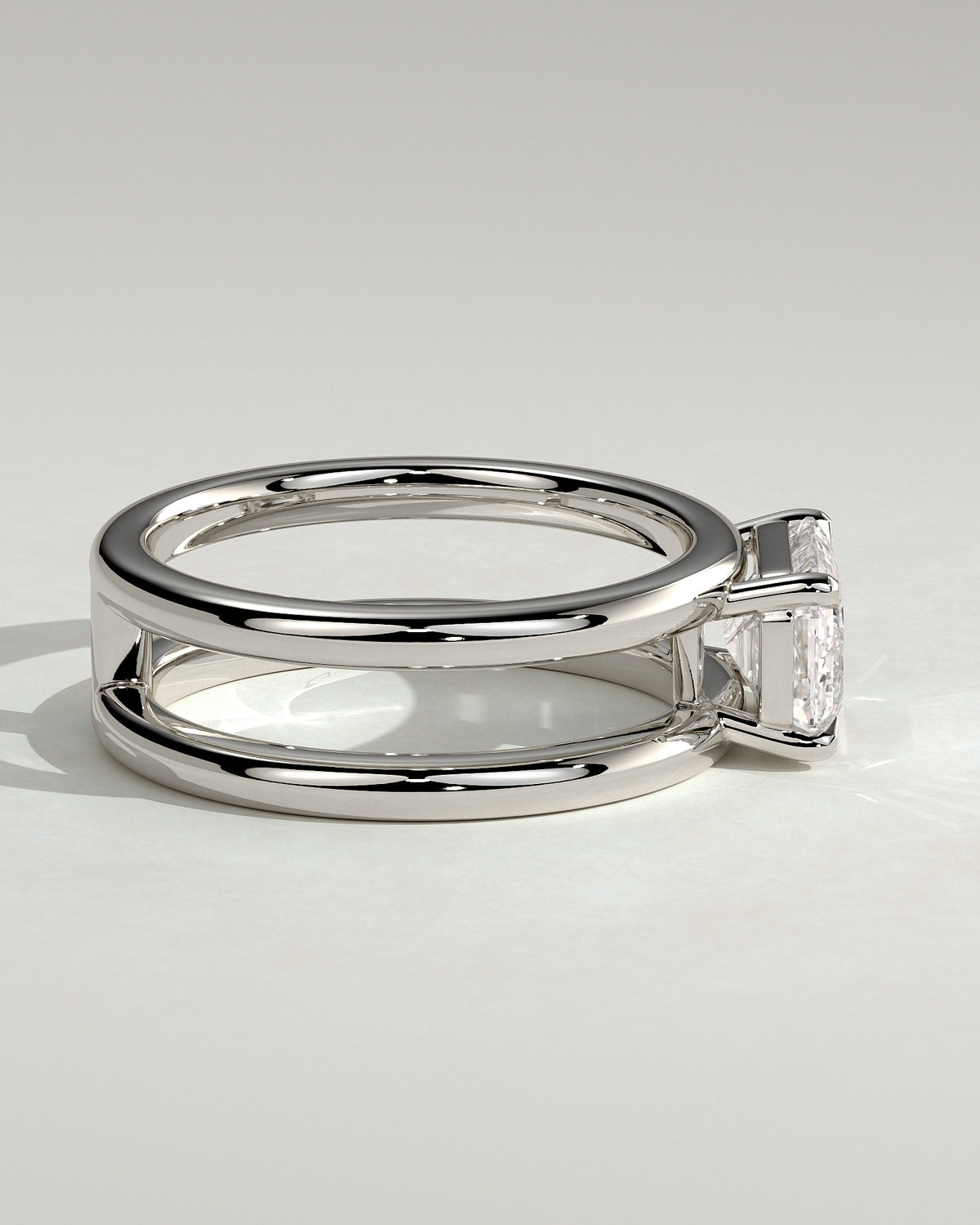 MET 0179 - 2 ct center stone - 18k White Gold source reference - setting detail view