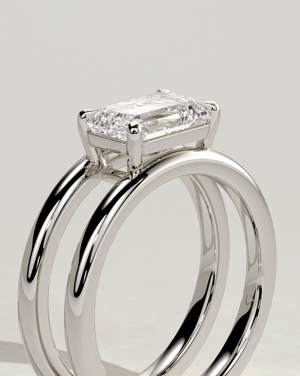 MET 0179 - 2 ct center stone - 18k White Gold source reference - setting detail view
