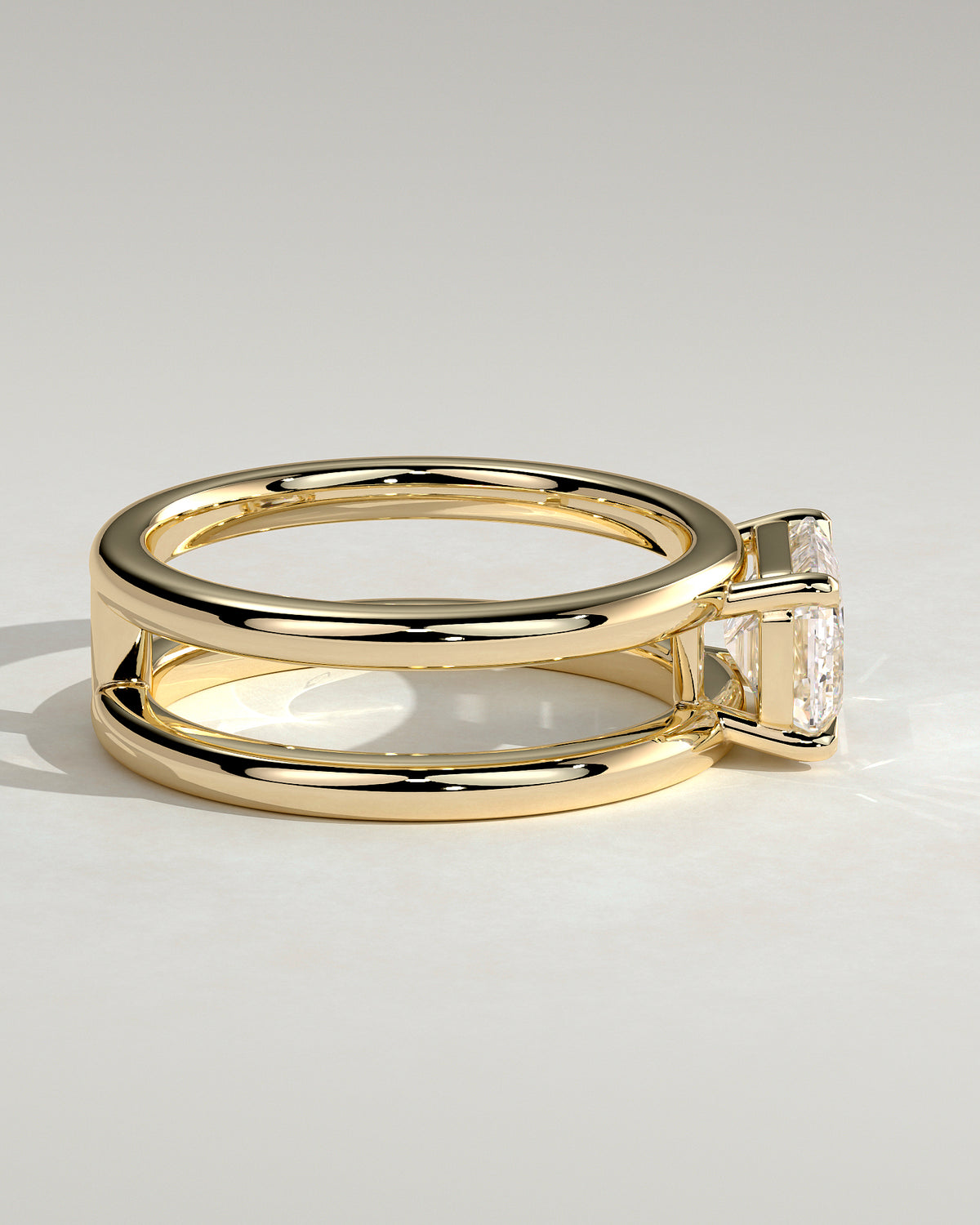 MET 0179 - 2 ct center stone - 18k Yellow Gold source reference - setting detail view