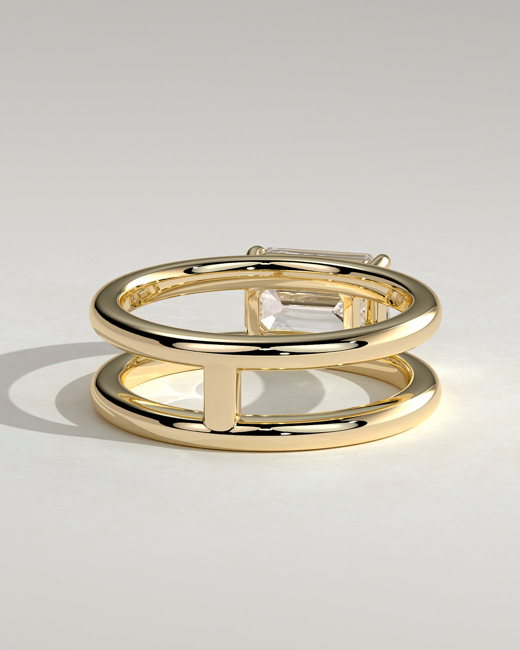 MET 0179 - 2 ct center stone - 18k Yellow Gold source reference - setting detail view