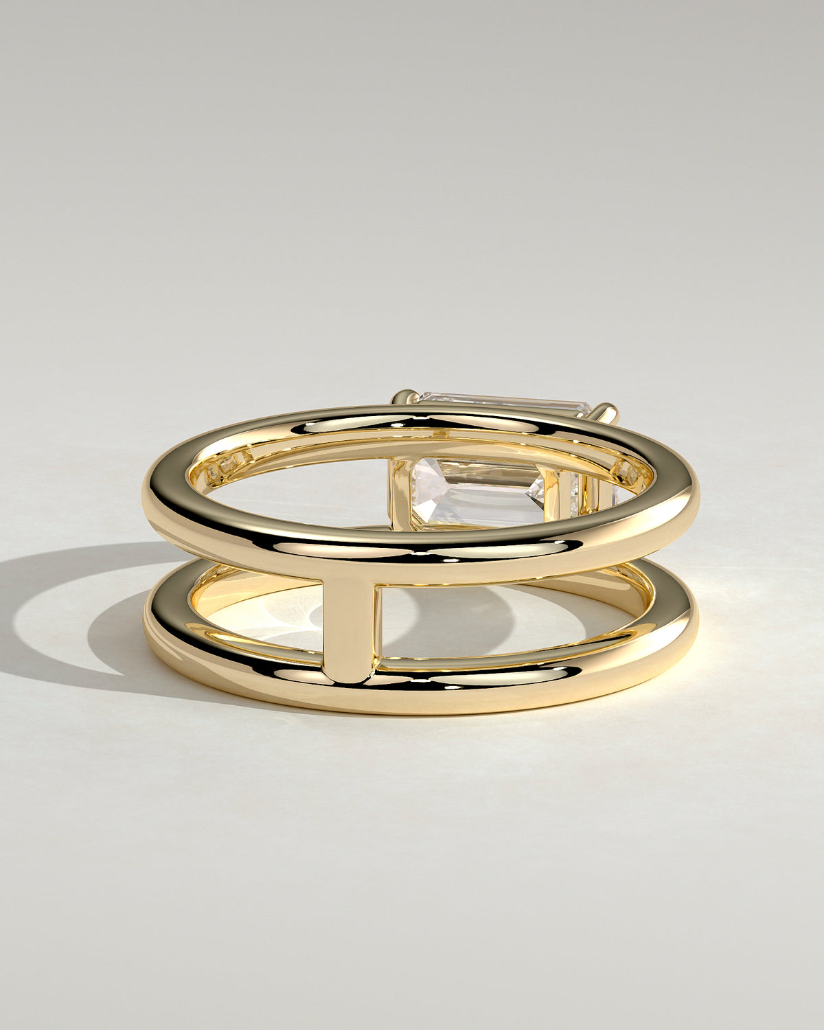 MET 0179 - 2 ct center stone - 18k Yellow Gold source reference - setting detail view