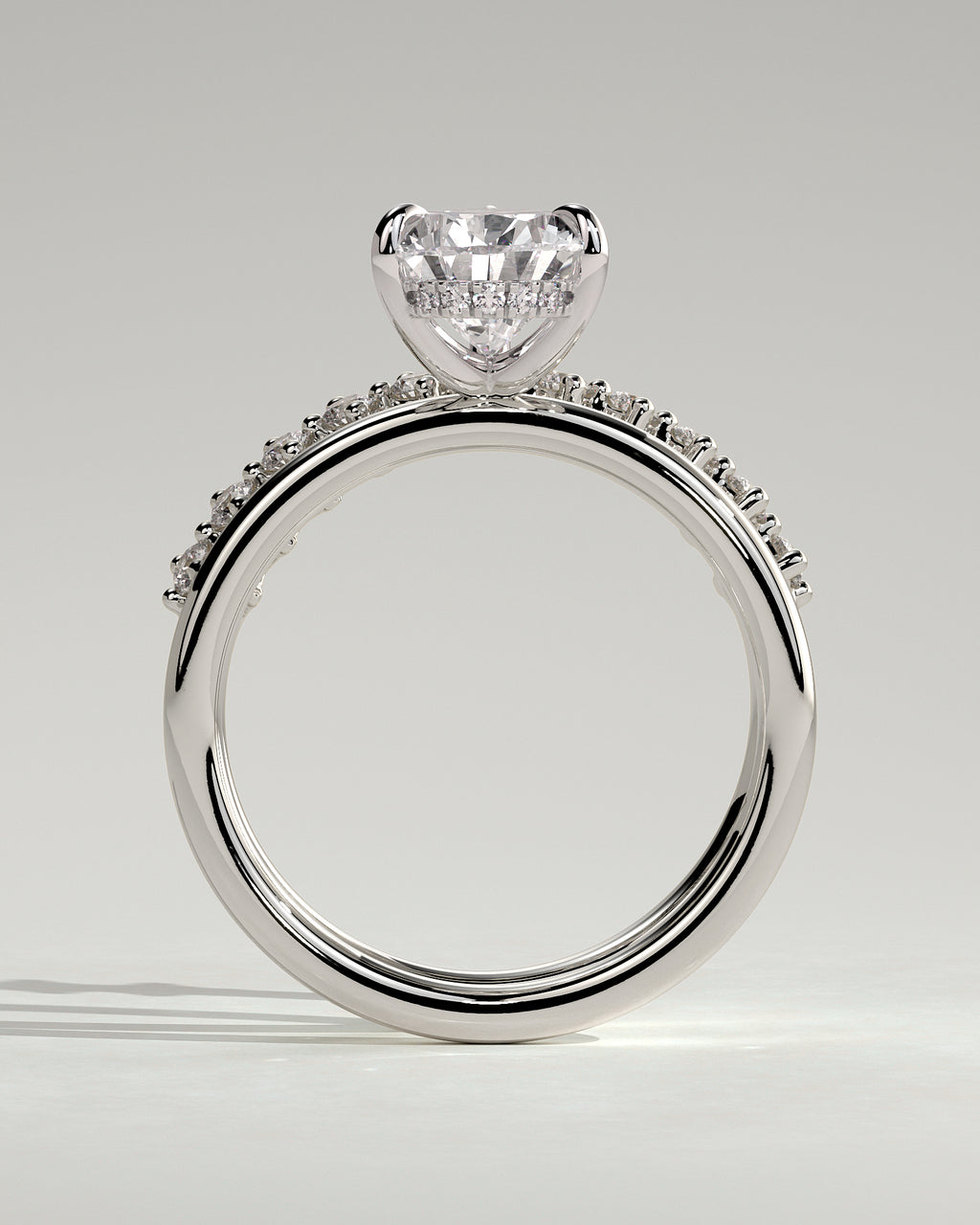 MET 0180 - 2 ct center stone - 18k White Gold source reference - setting detail view