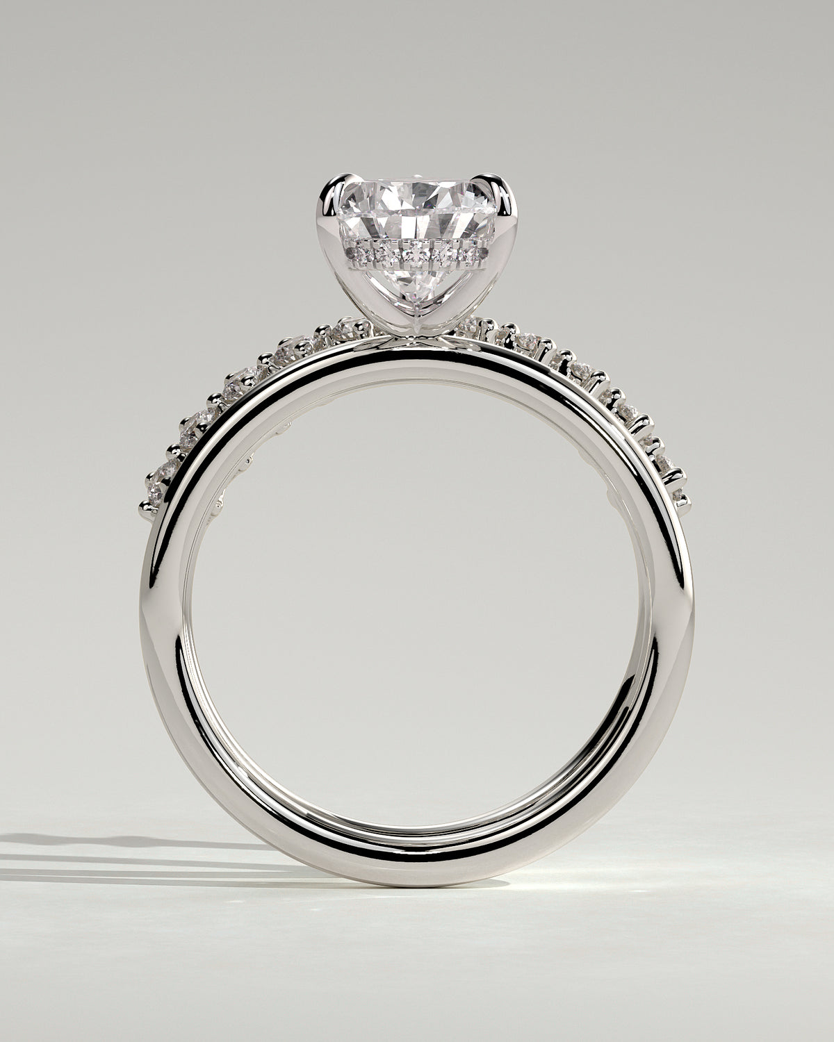 MET 0180 - 2 ct center stone - 18k White Gold source reference - setting detail view