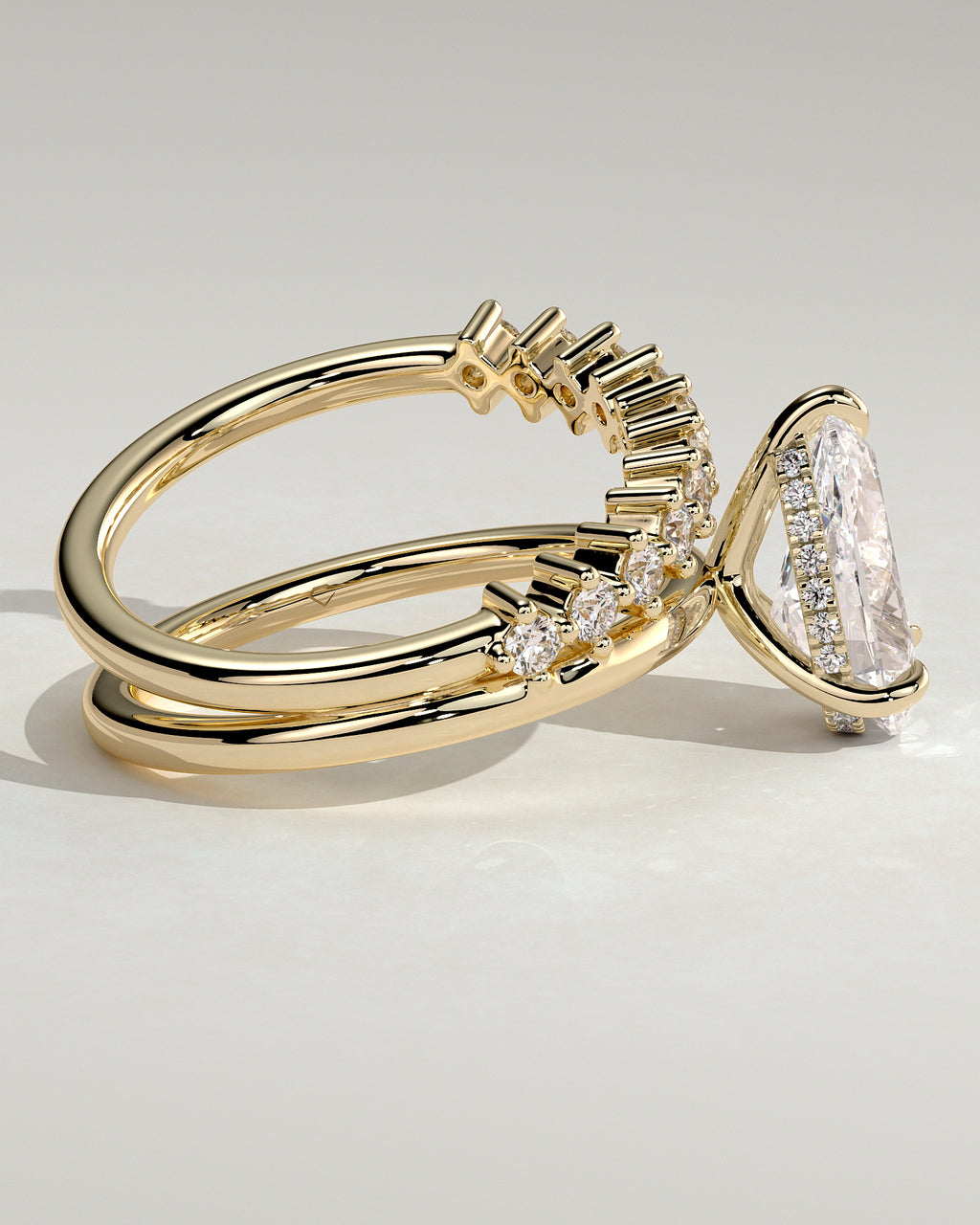 MET 0180 - 2 ct center stone - 18k Yellow Gold source reference - setting detail view