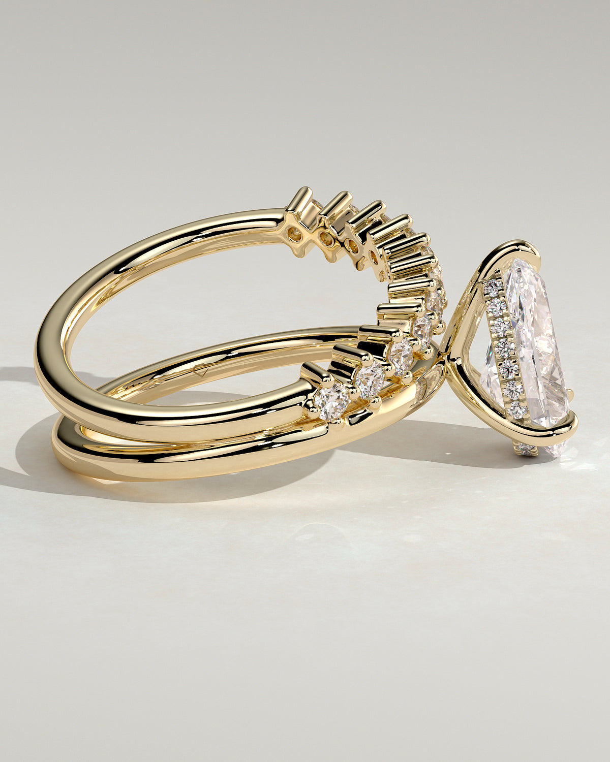 MET 0180 - 2 ct center stone - 18k Yellow Gold source reference - setting detail view