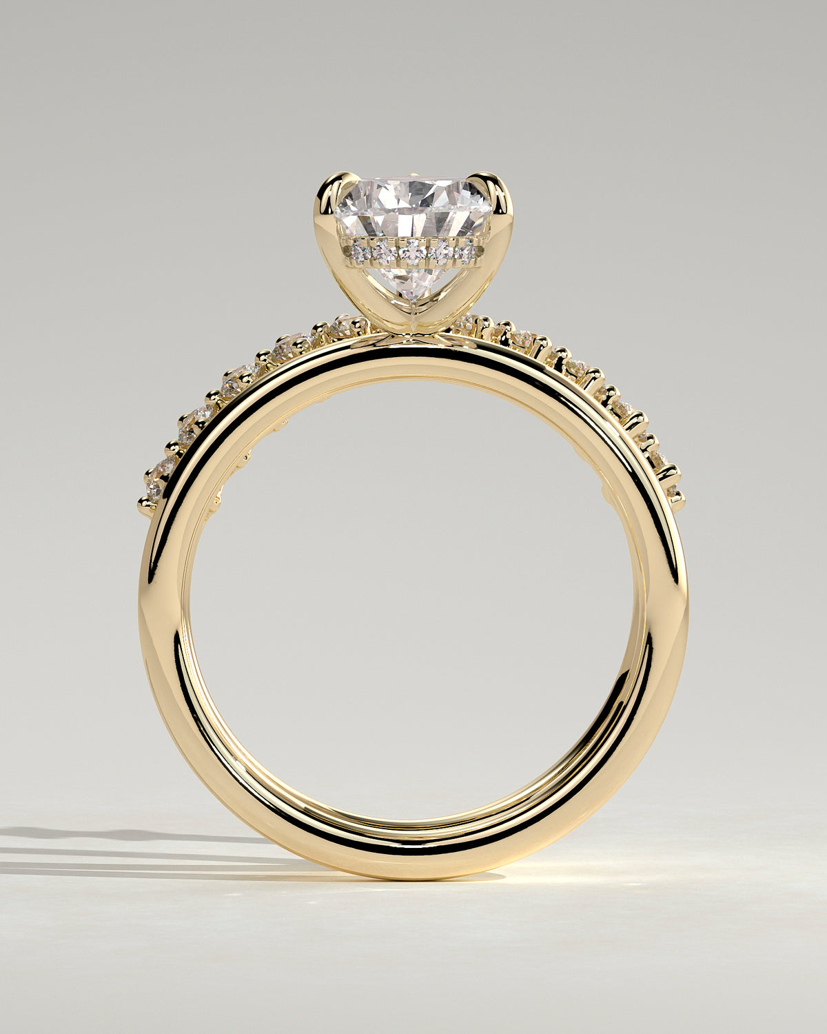 MET 0180 - 2 ct center stone - 18k Yellow Gold source reference - setting detail view
