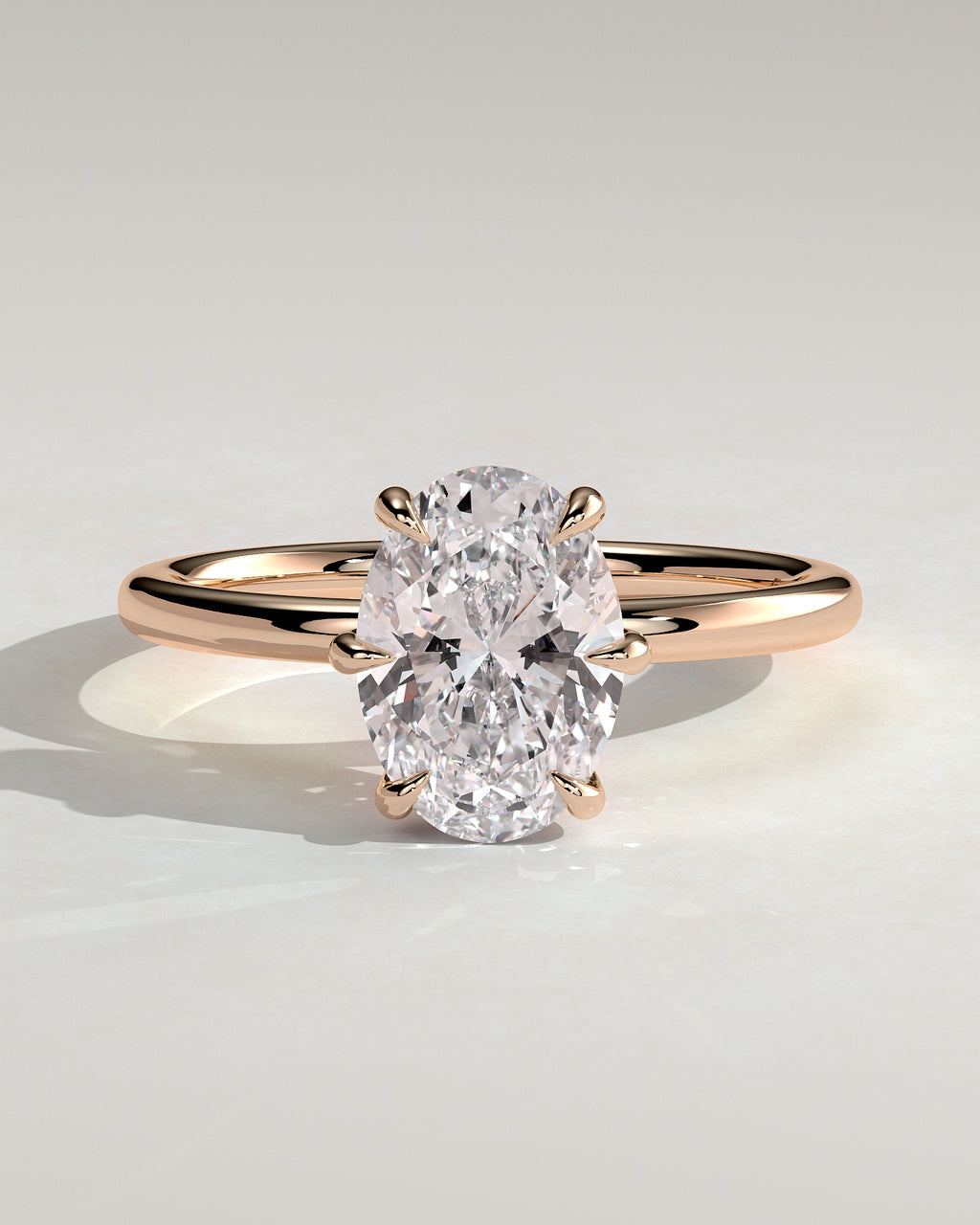MET 0182 - 2 ct center stone - 18k Rose Gold source reference - front view