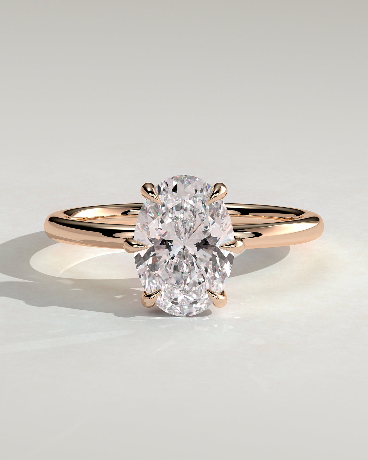 MET 0182 - 2 ct center stone - 18k Rose Gold source reference - front view