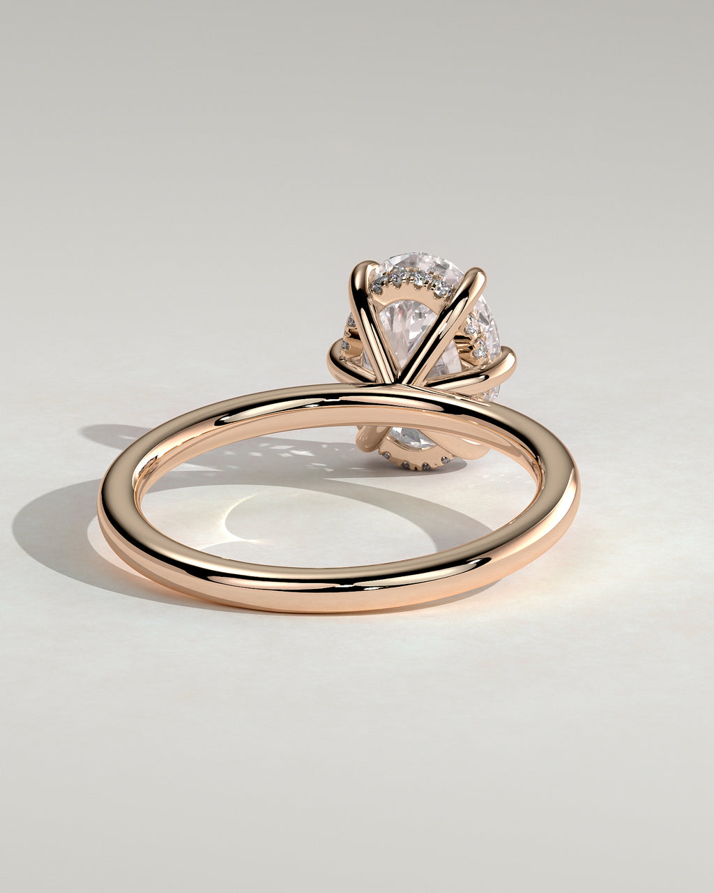 MET 0182 - 2 ct center stone - 18k Rose Gold source reference - setting detail view