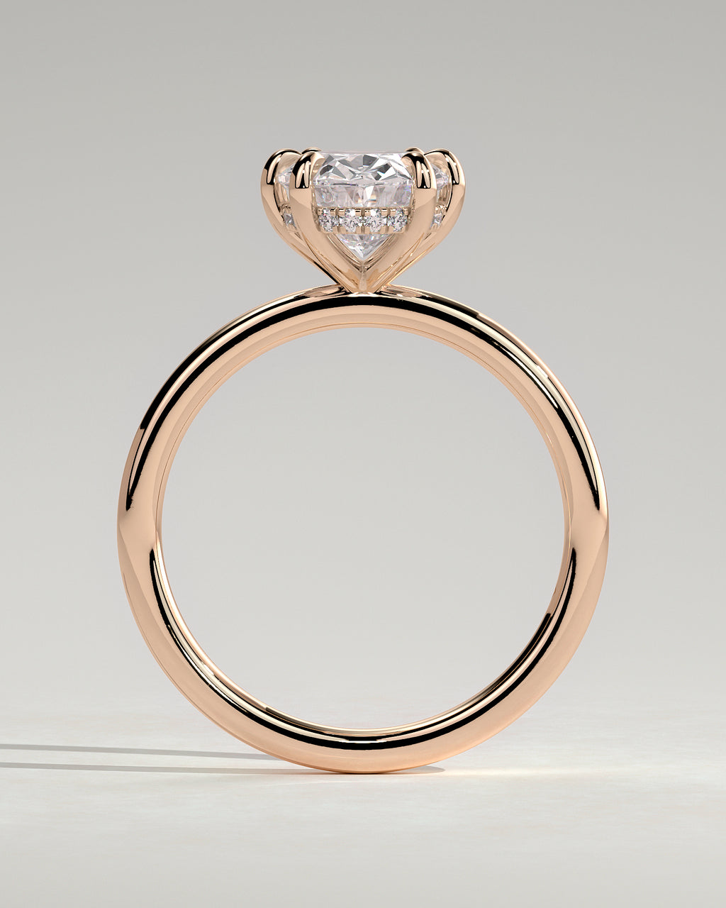 MET 0182 - 2 ct center stone - 18k Rose Gold source reference - setting detail view