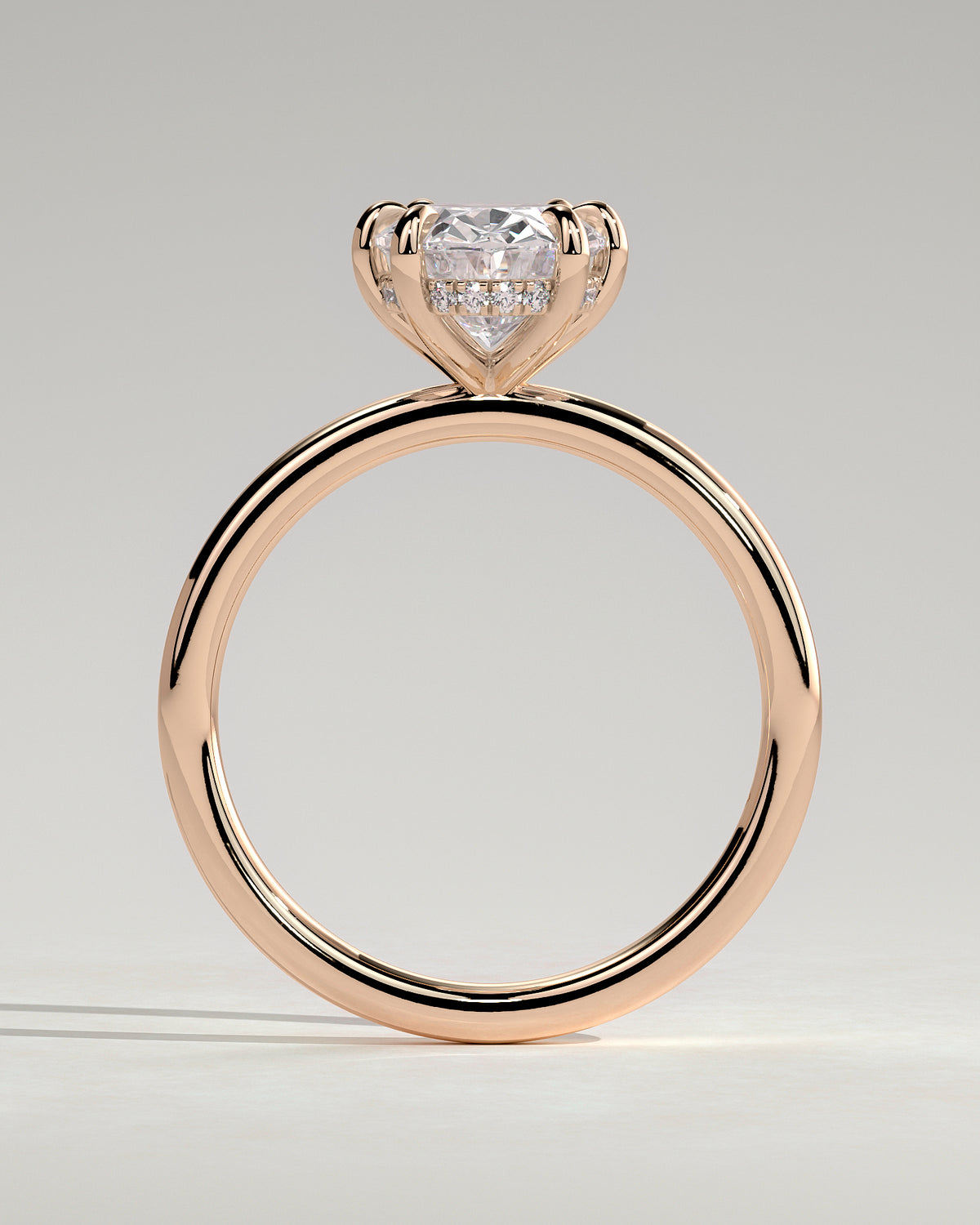 MET 0182 - 2 ct center stone - 18k Rose Gold source reference - setting detail view