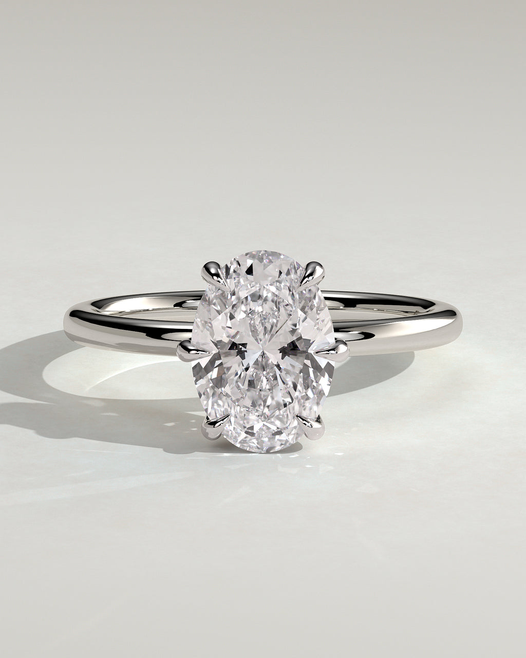 MET 0182 - 2 ct center stone - 18k White Gold source reference - front view