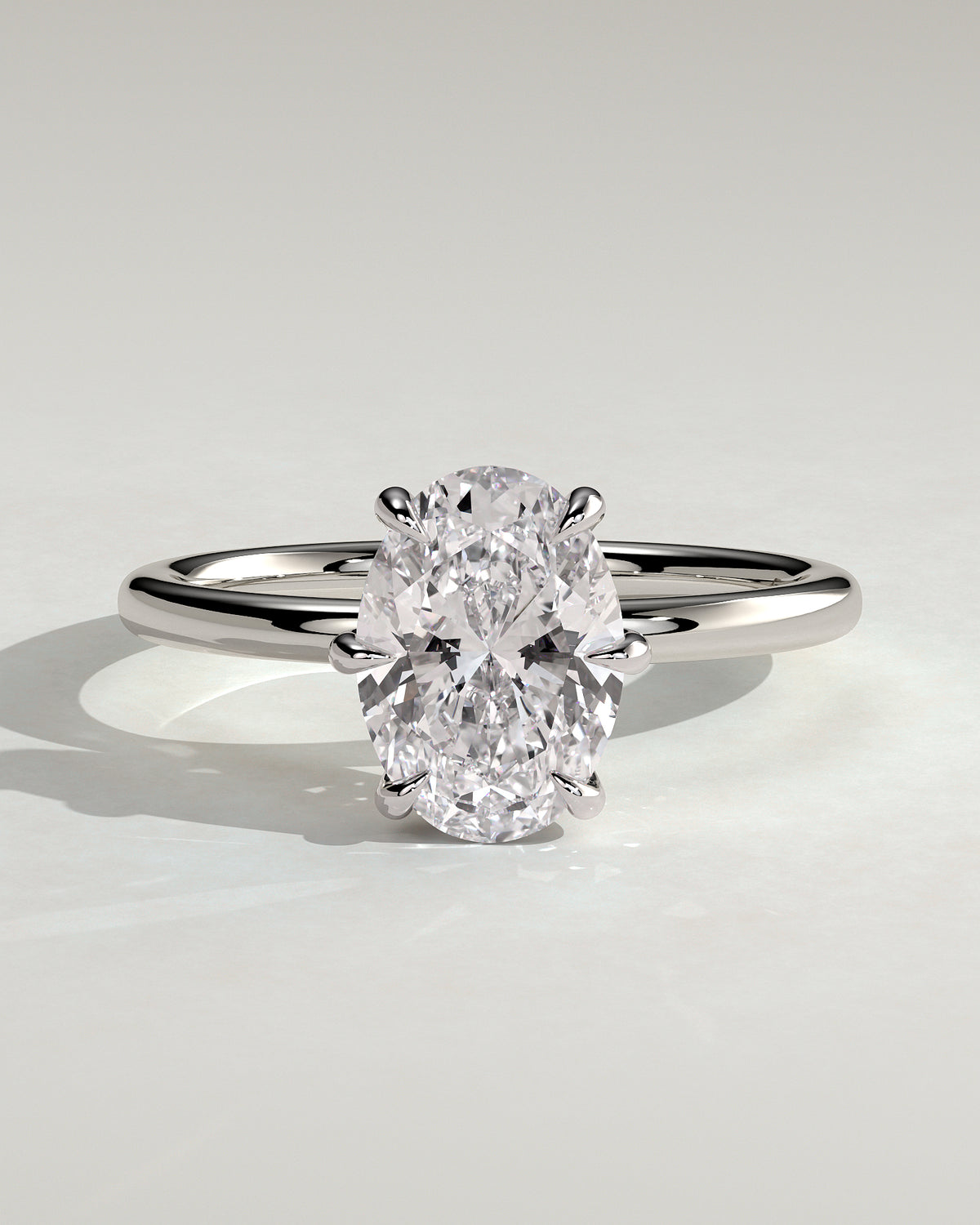 MET 0182 - 2 ct center stone - 18k White Gold source reference - front view
