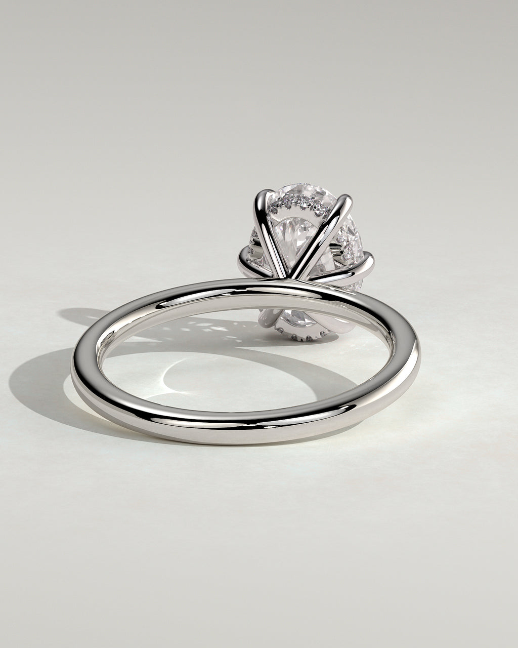 MET 0182 - 2 ct center stone - 18k White Gold source reference - setting detail view
