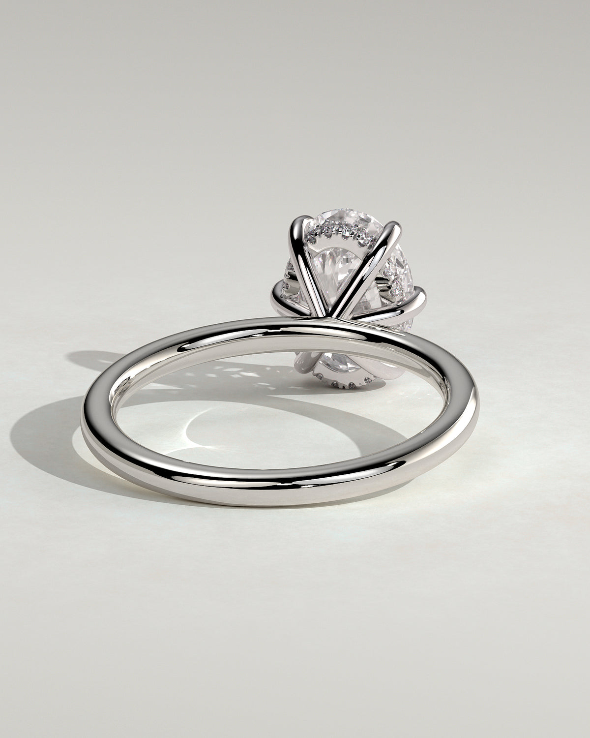 MET 0182 - 2 ct center stone - 18k White Gold source reference - setting detail view