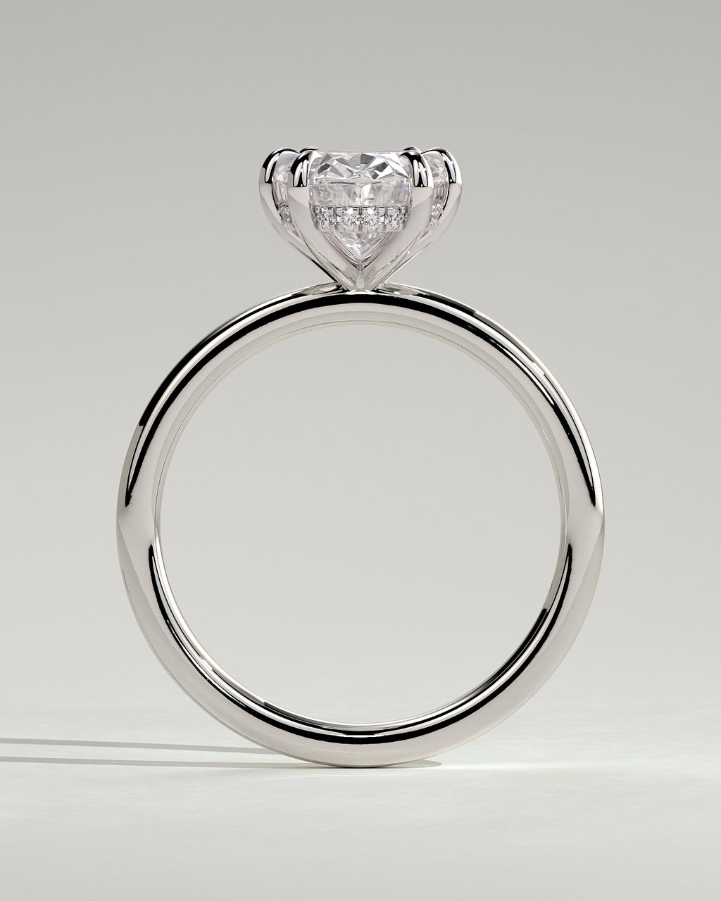 MET 0182 - 2 ct center stone - 18k White Gold source reference - setting detail view