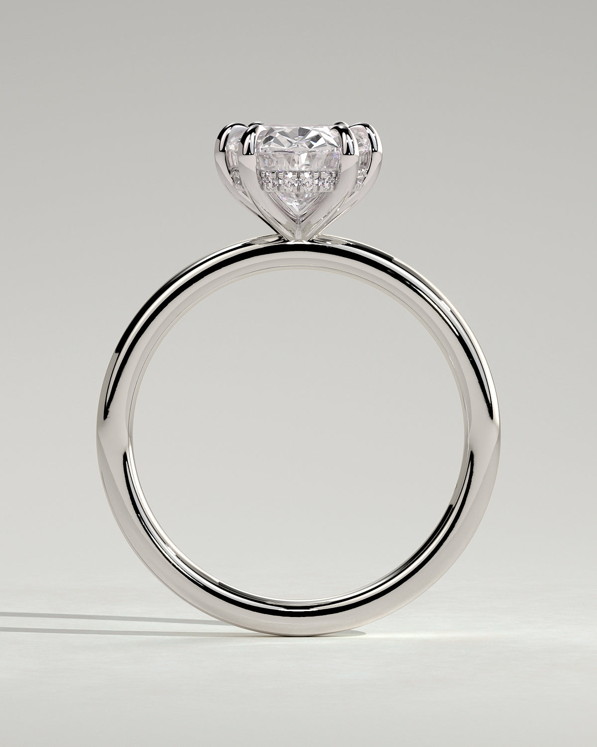 MET 0182 - 2 ct center stone - 18k White Gold source reference - setting detail view