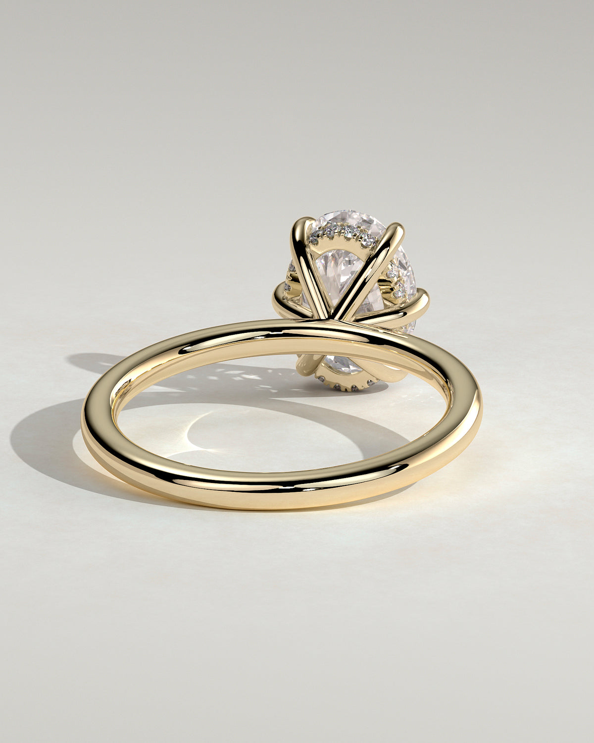 MET 0182 - 2 ct center stone - 18k Yellow Gold source reference - setting detail view