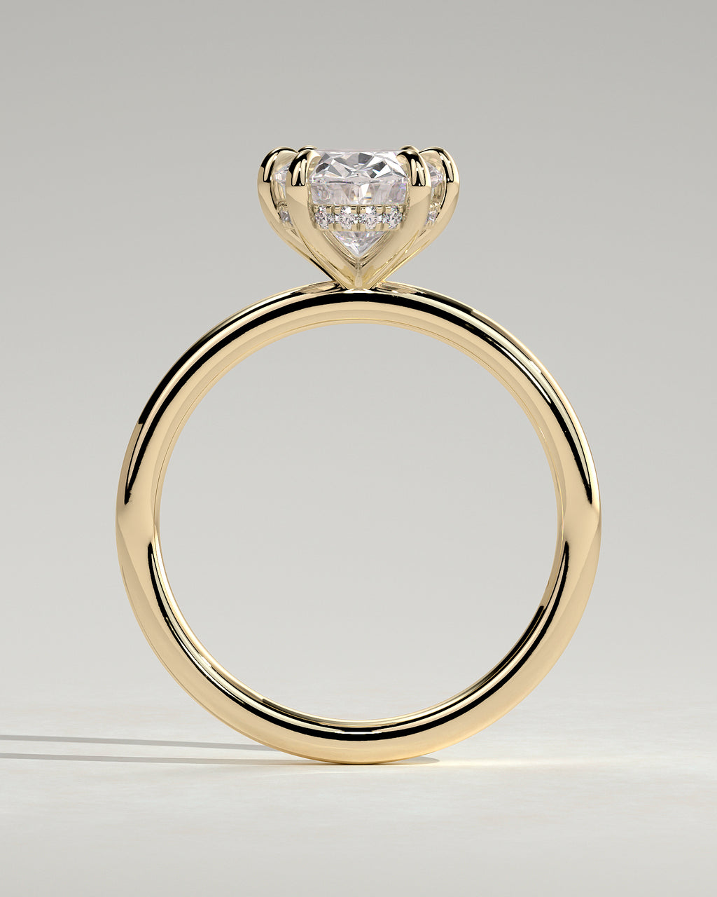 MET 0182 - 2 ct center stone - 18k Yellow Gold source reference - setting detail view