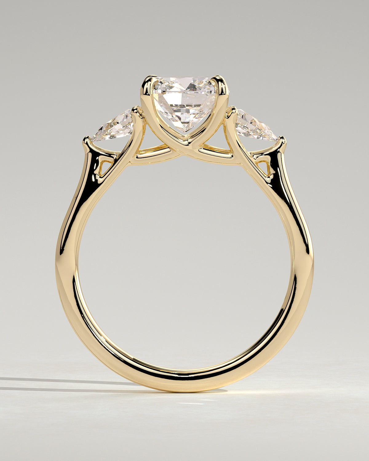 MET 0183 - 2 ct center stone - 18k Yellow Gold source reference - setting detail view