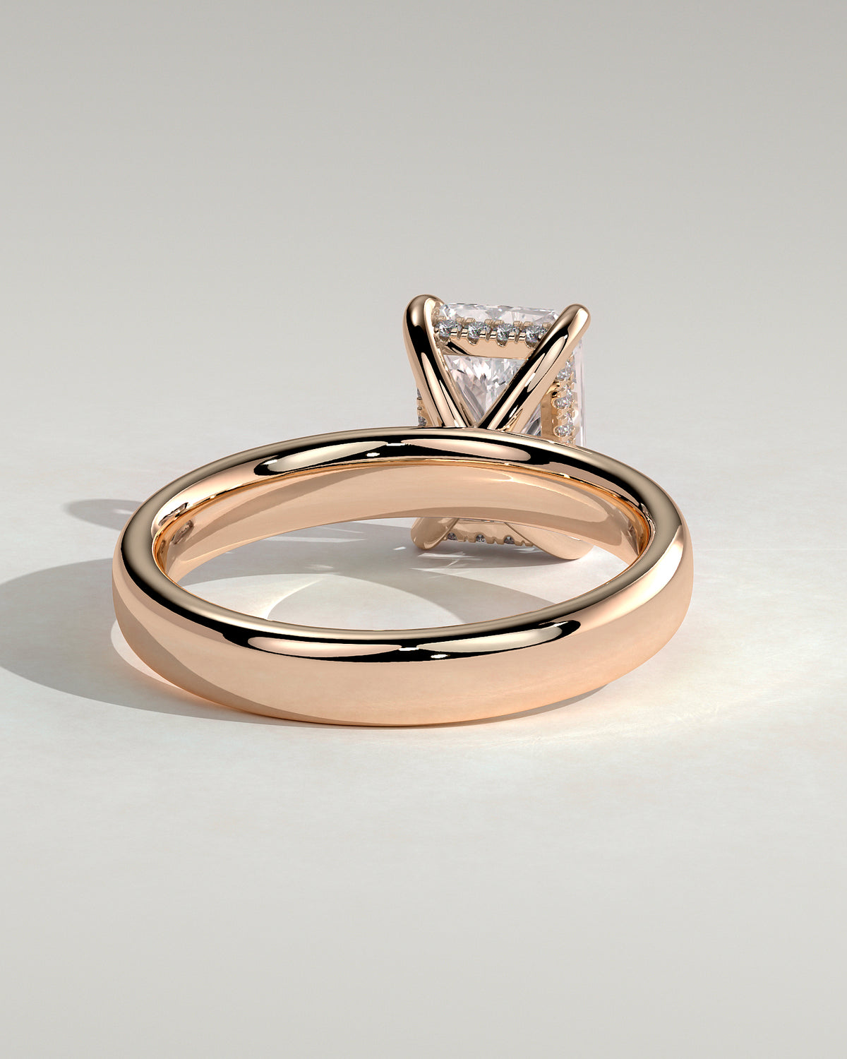 MET 0184 - 2 ct center stone - 18k Rose Gold source reference - setting detail view