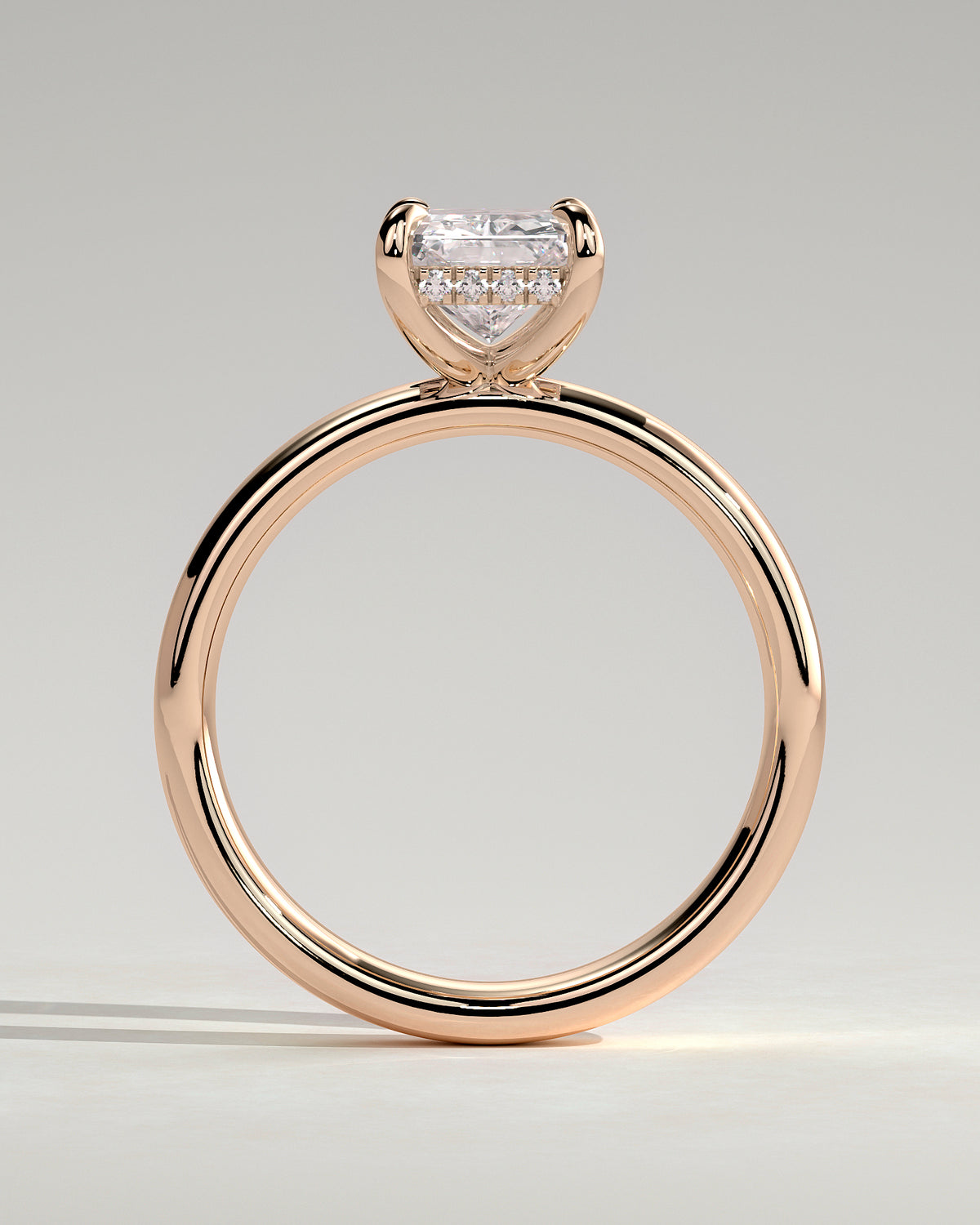 MET 0184 - 2 ct center stone - 18k Rose Gold source reference - setting detail view