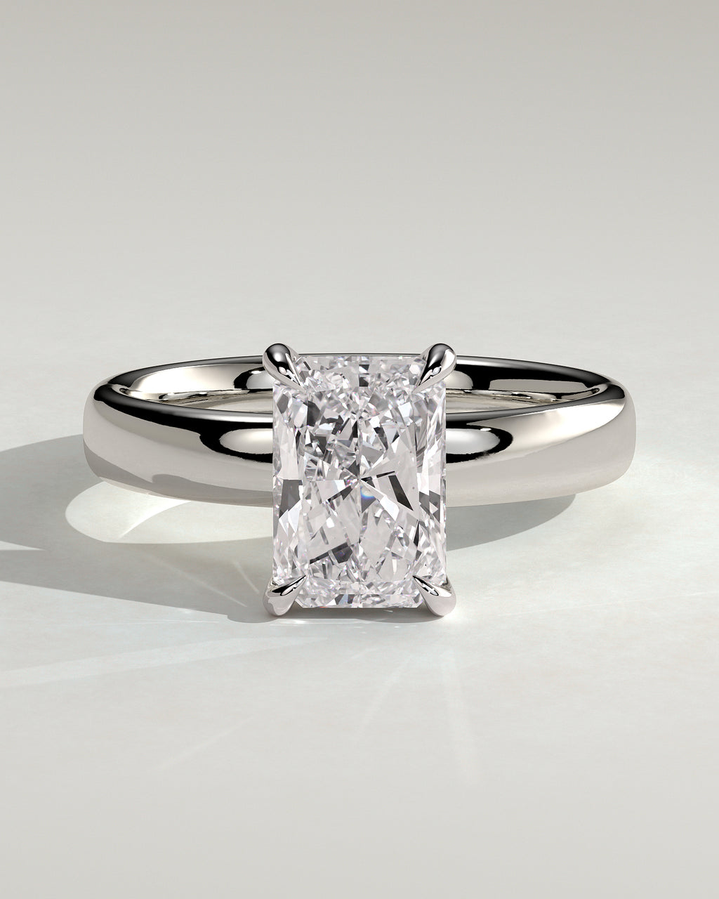 MET 0184 - 2 ct center stone - 18k White Gold source reference - front view