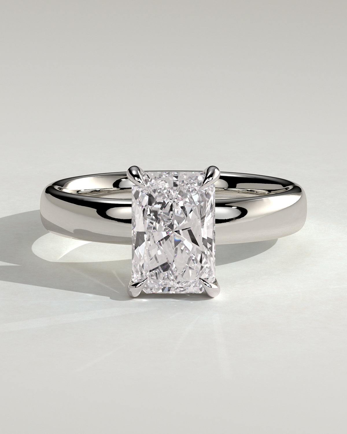 MET 0184 - 2 ct center stone - 18k White Gold source reference - front view