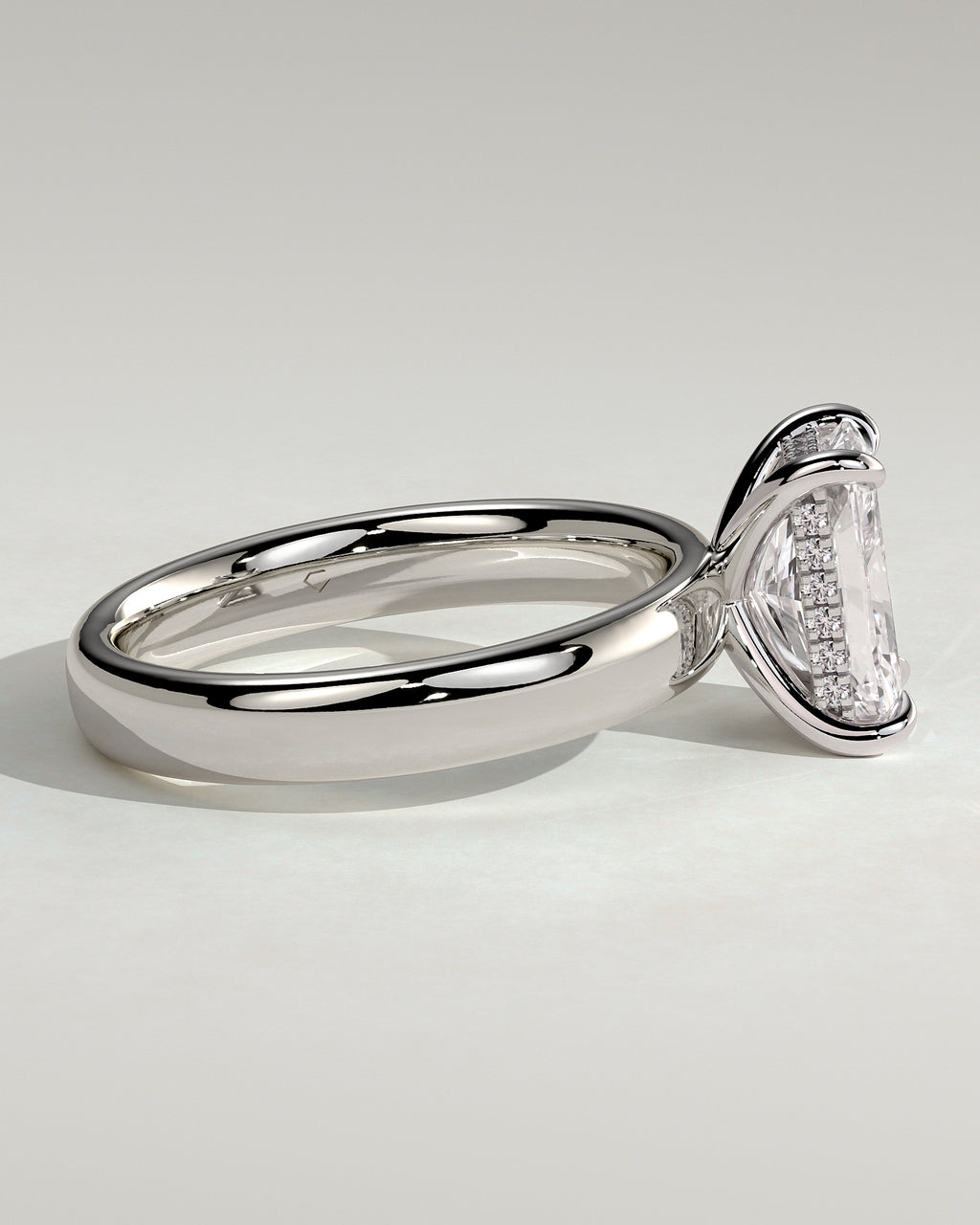 MET 0184 - 2 ct center stone - 18k White Gold source reference - setting detail view