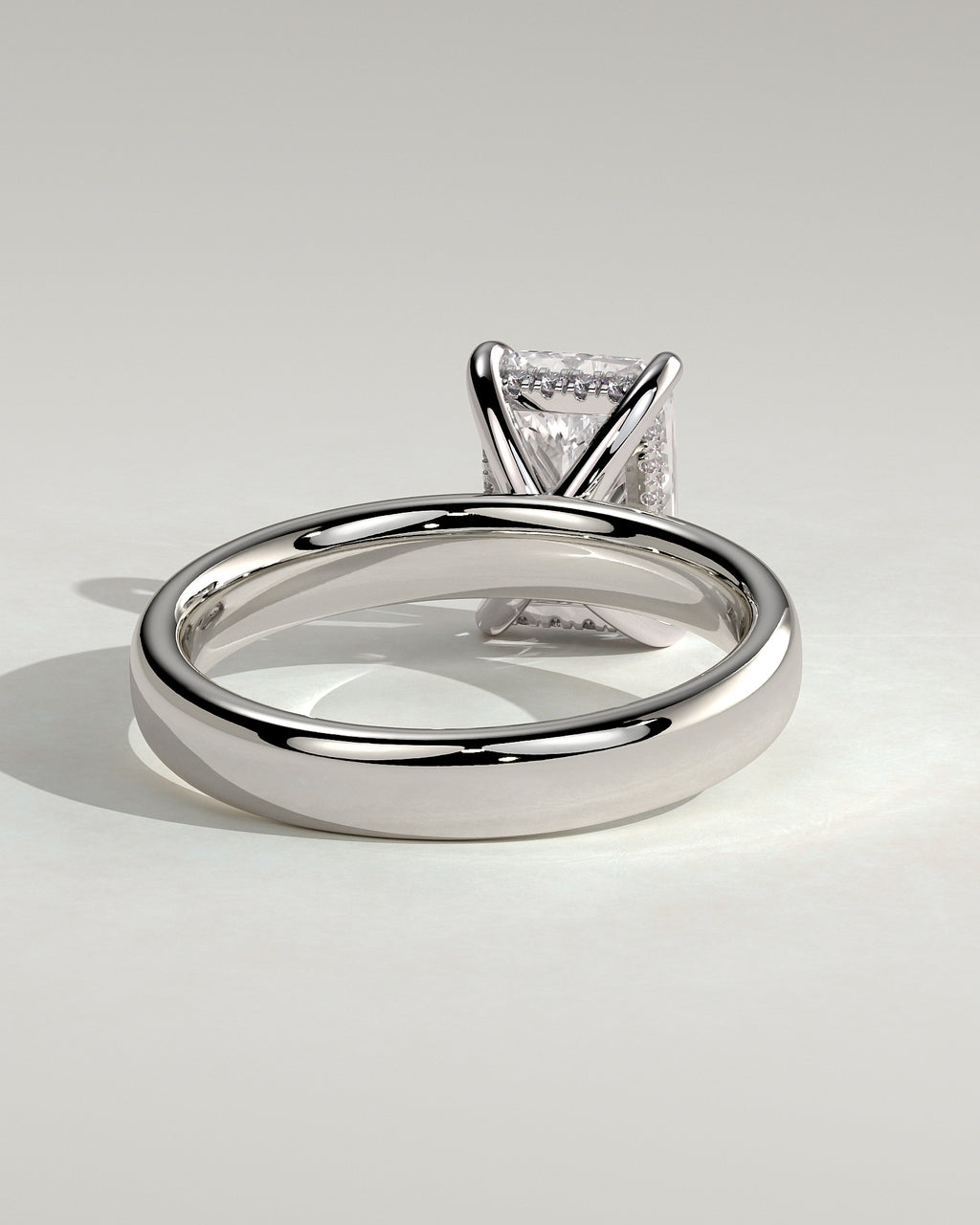 MET 0184 - 2 ct center stone - 18k White Gold source reference - setting detail view