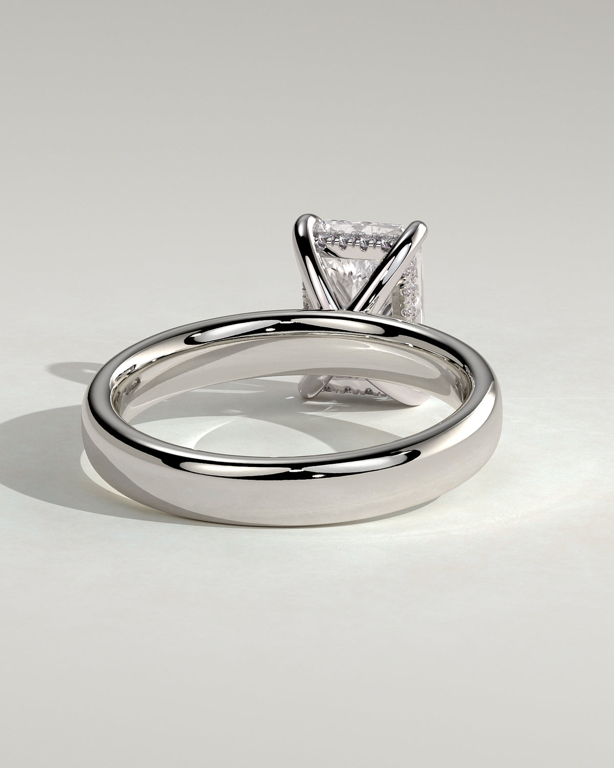 MET 0184 - 2 ct center stone - 18k White Gold source reference - setting detail view