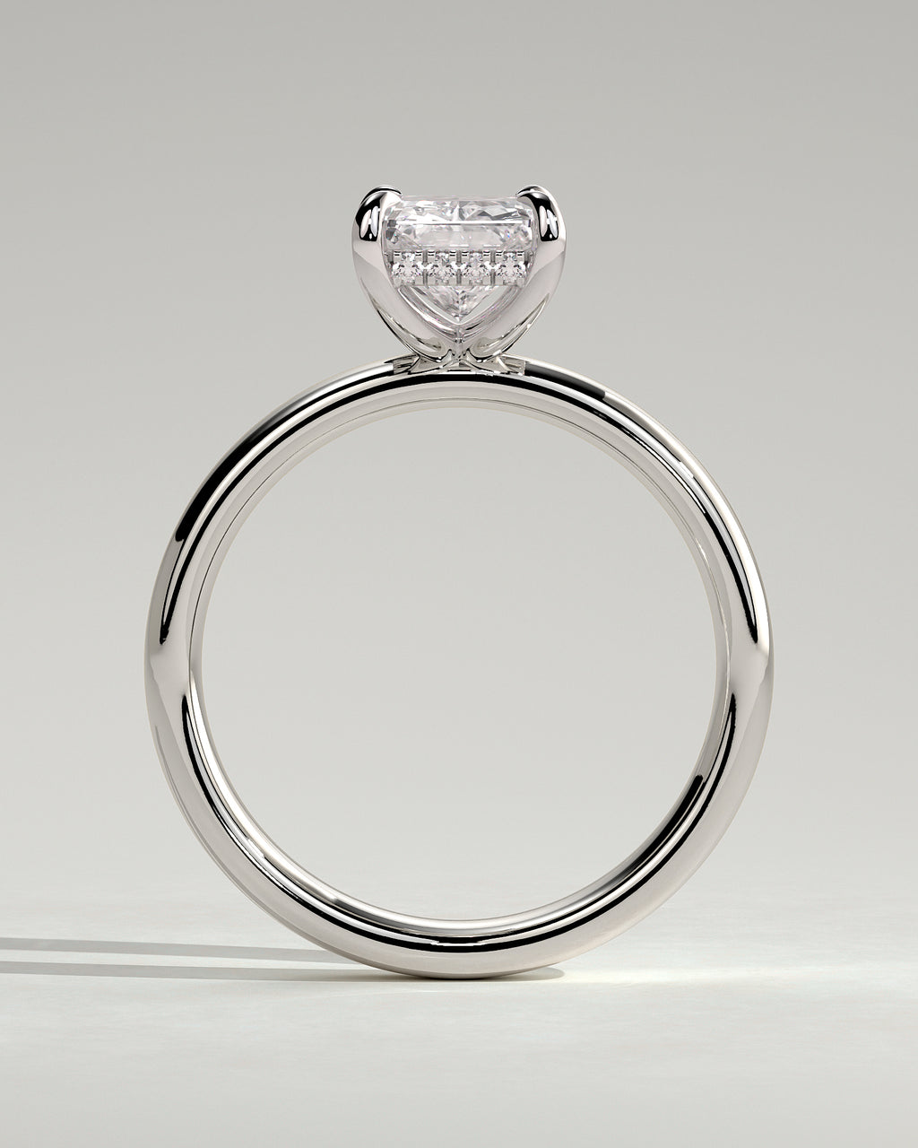 MET 0184 - 2 ct center stone - 18k White Gold source reference - setting detail view
