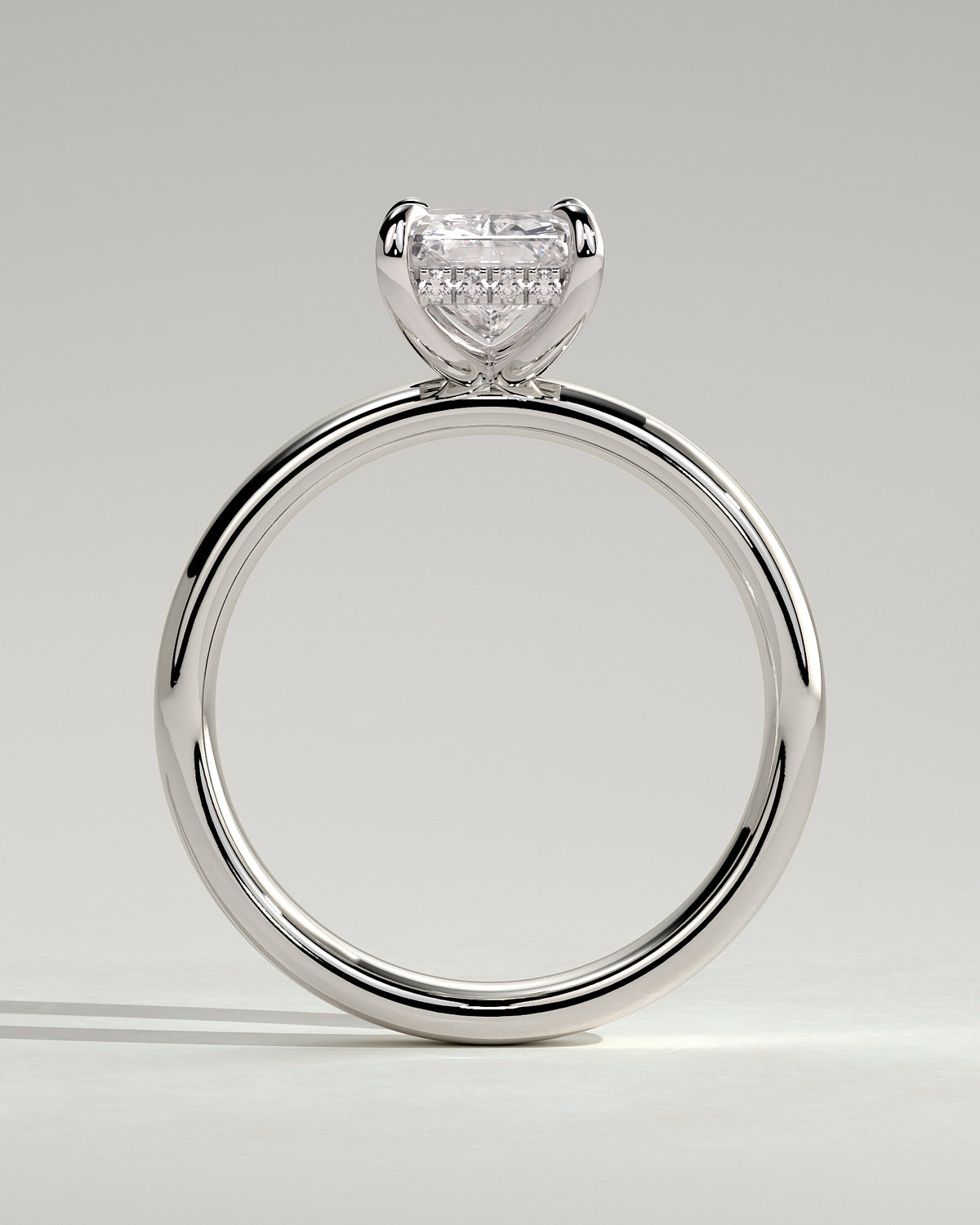 MET 0184 - 2 ct center stone - 18k White Gold source reference - setting detail view