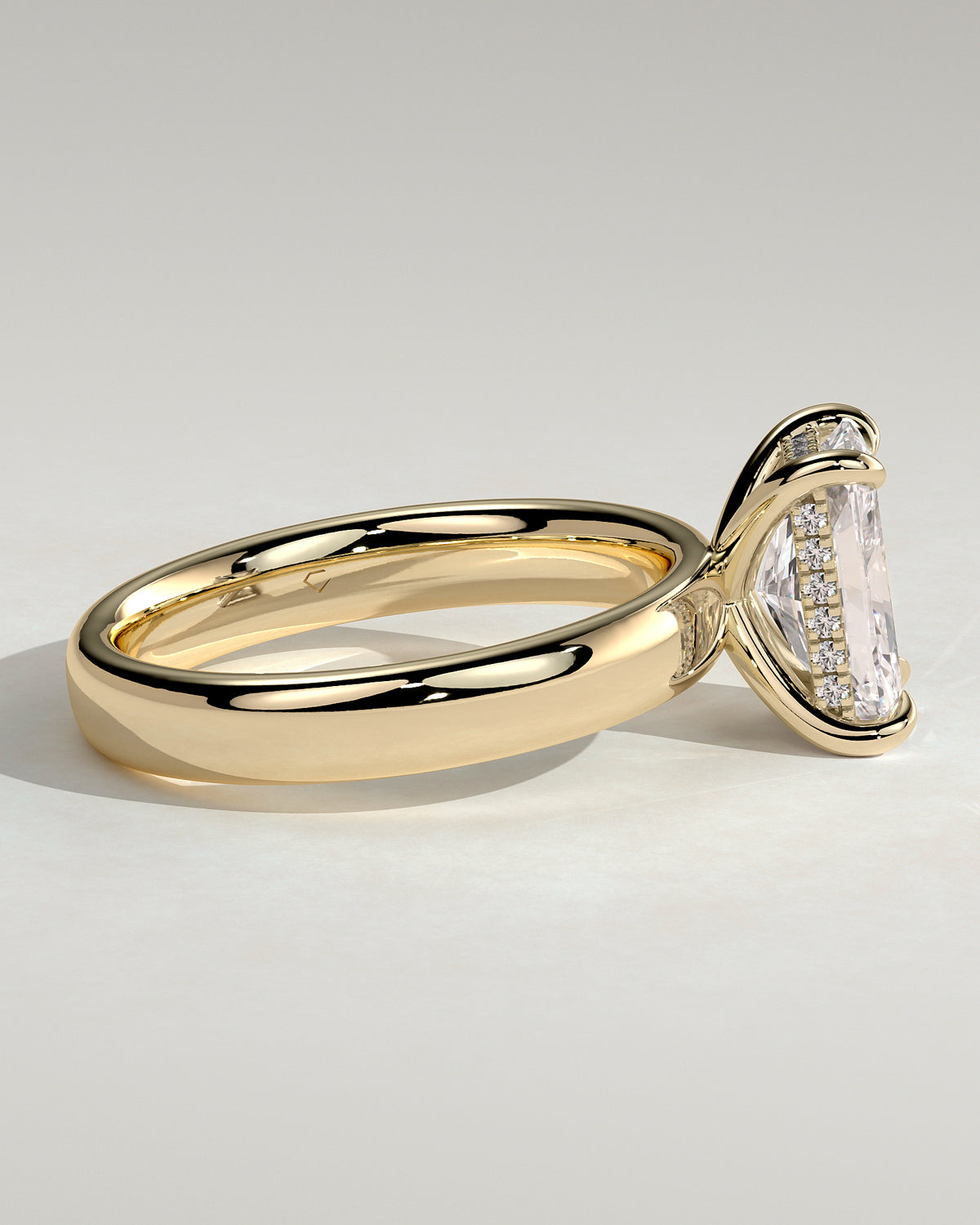 MET 0184 - 2 ct center stone - 18k Yellow Gold source reference - setting detail view