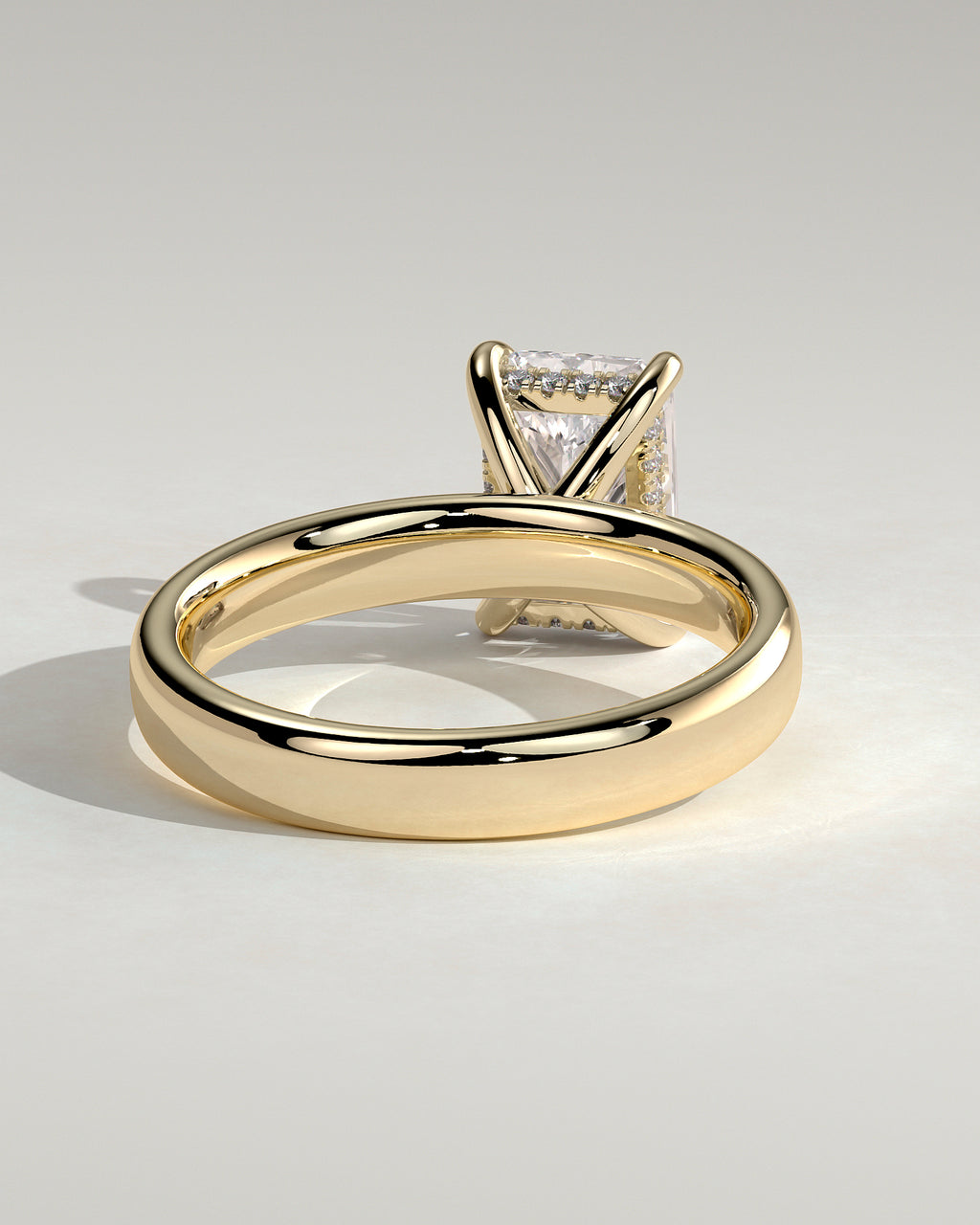 MET 0184 - 2 ct center stone - 18k Yellow Gold source reference - setting detail view