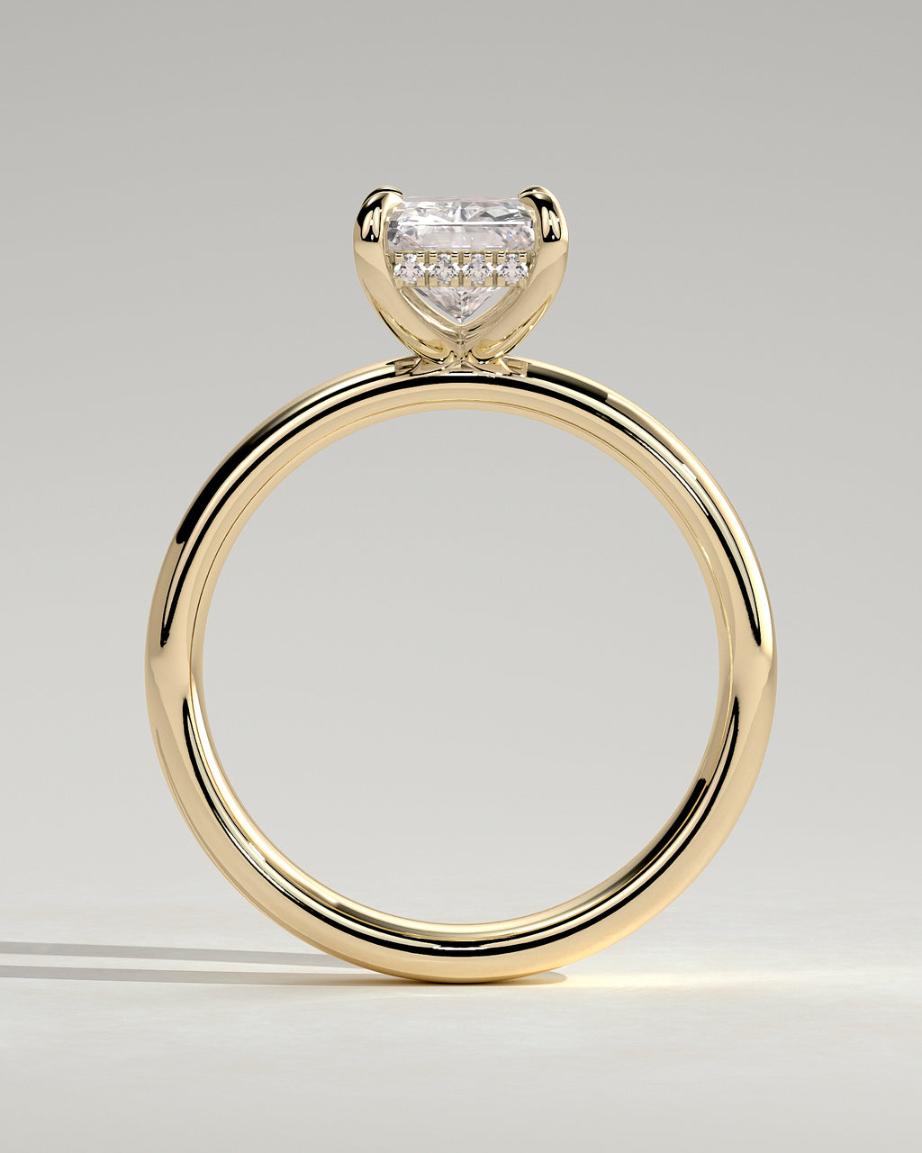 MET 0184 - 2 ct center stone - 18k Yellow Gold source reference - setting detail view