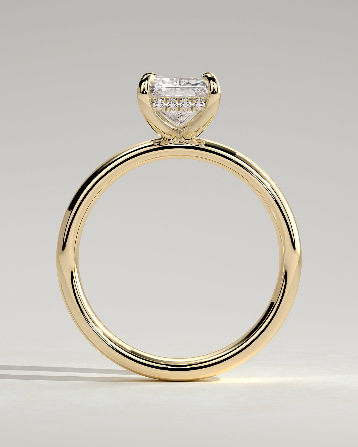 MET 0184 - 2 ct center stone - 18k Yellow Gold source reference - setting detail view